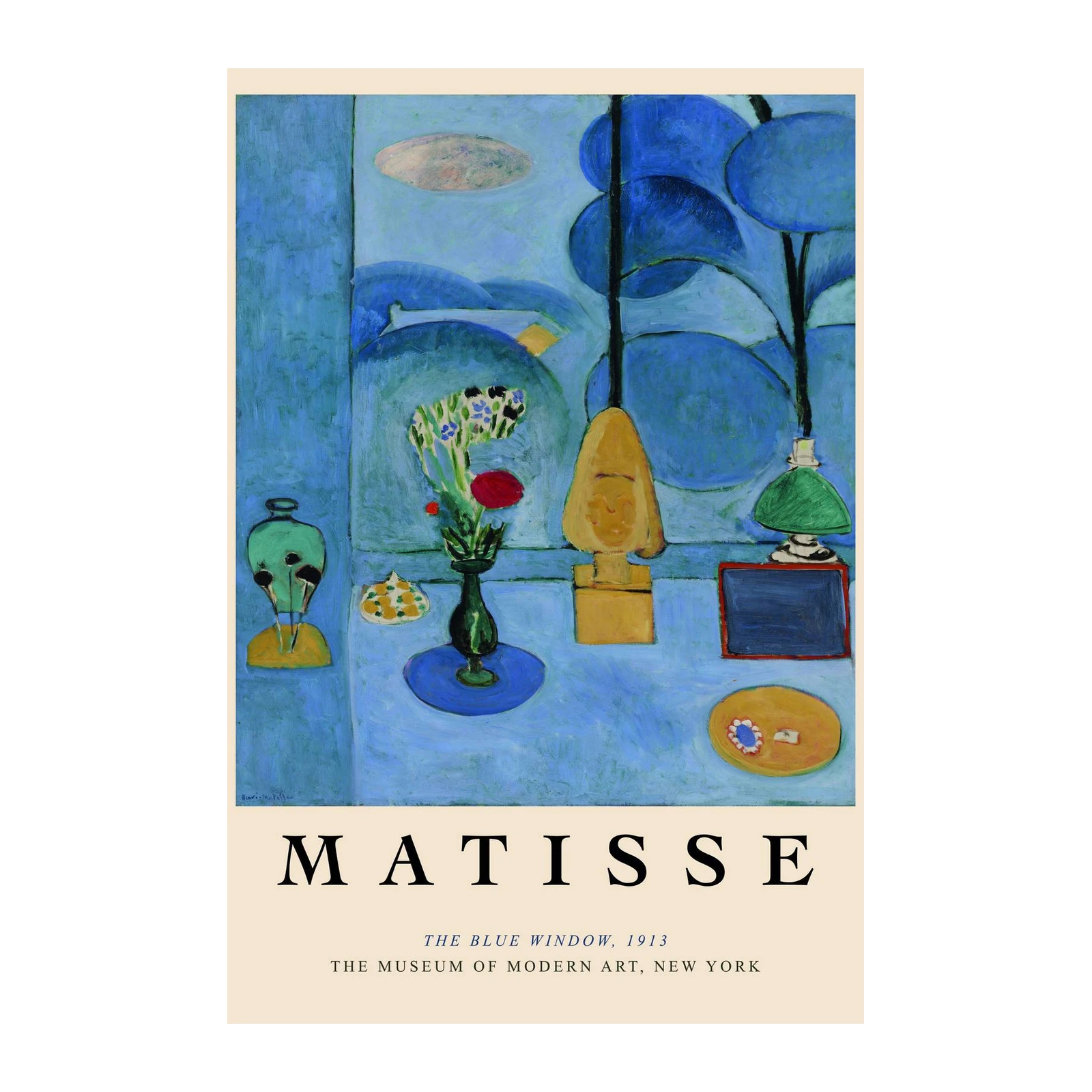 Matisse Blue Window Wall Art - Modern Art