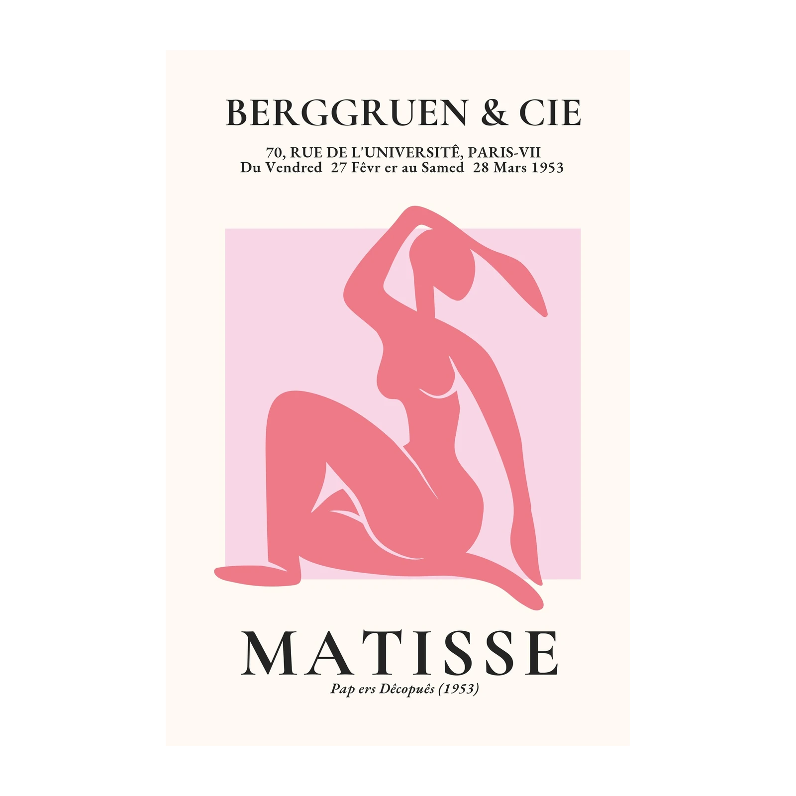 Matisse Inspired Pink Figure Wall Art