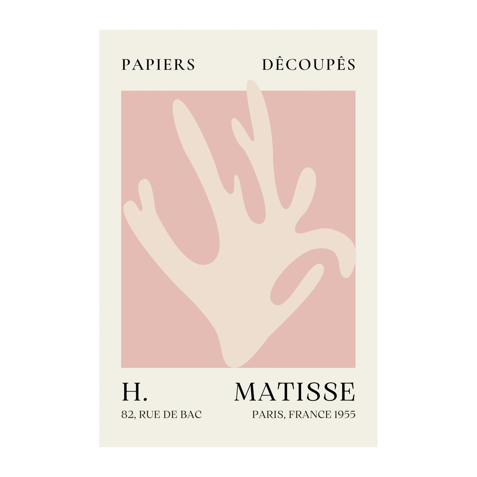 Matisse Inspired Coral Cut-Out Wall Art