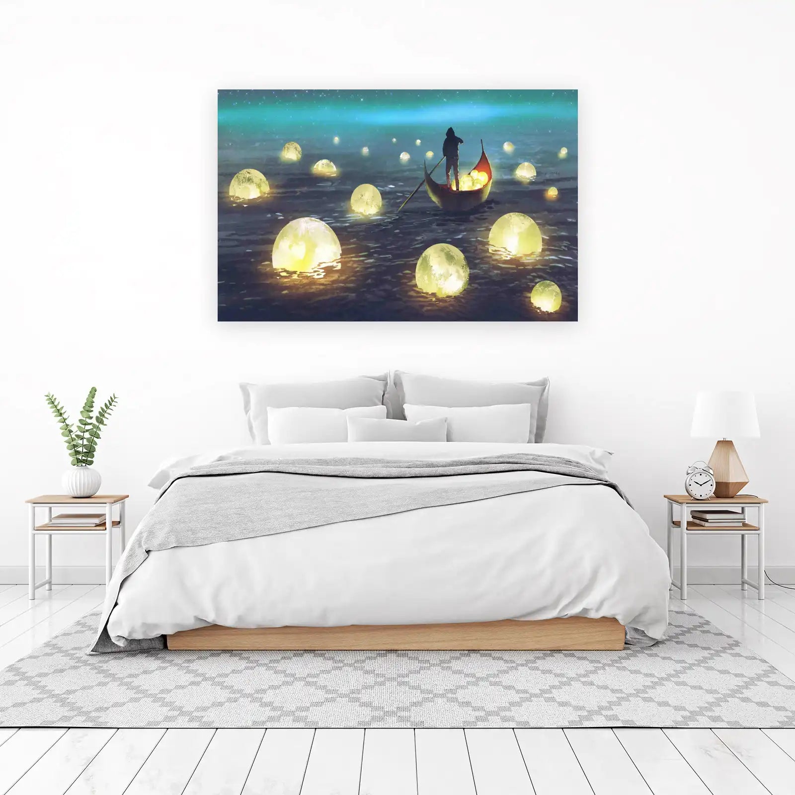 Mystical Glowing Orbs Gondola Ride Wall Art