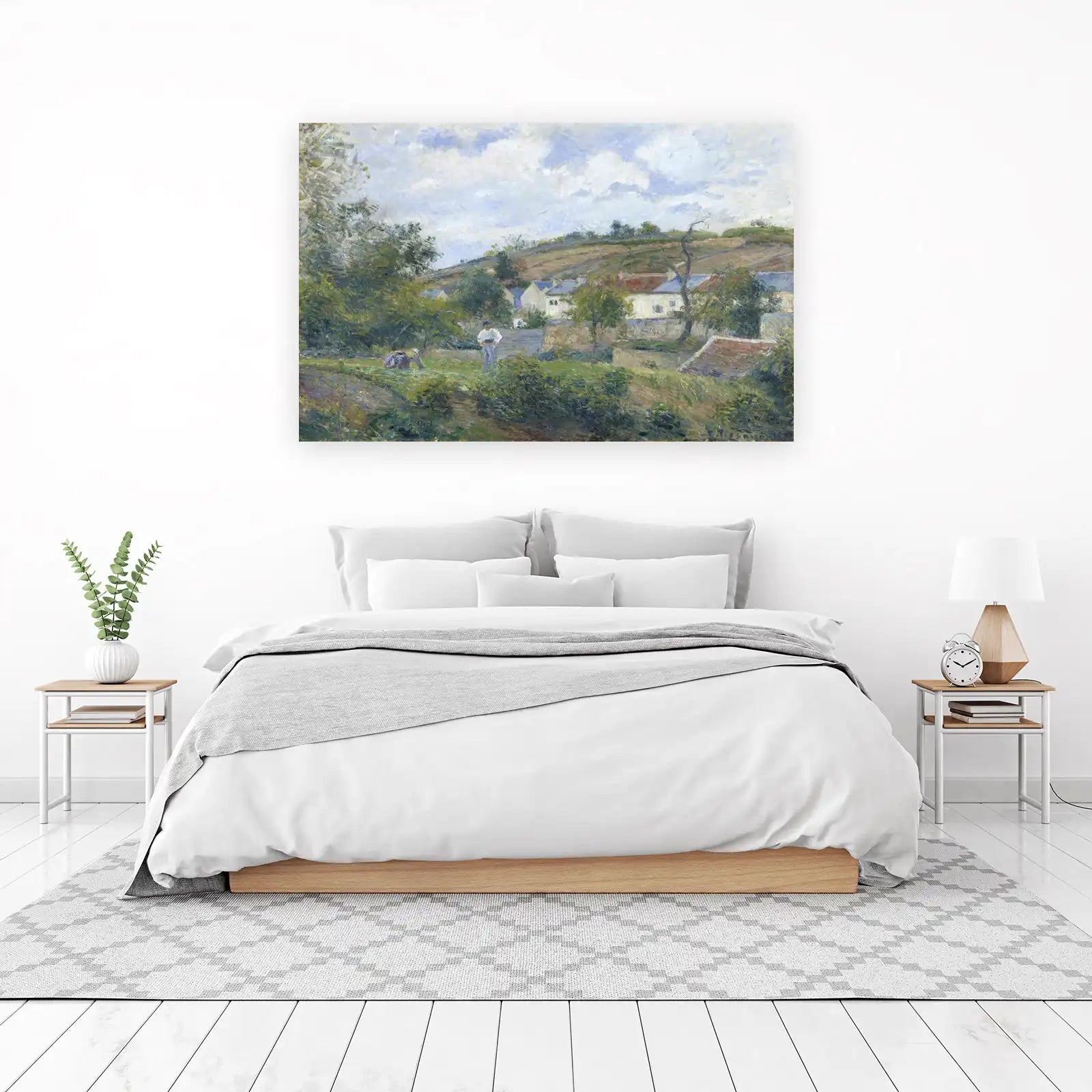 Impressionist Village Scene Wall Art