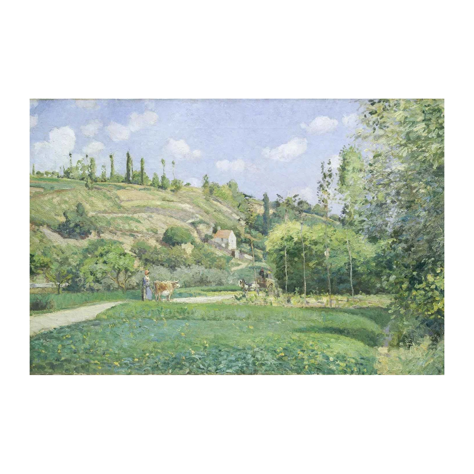 Impressionist Countryside Cow Wall Art