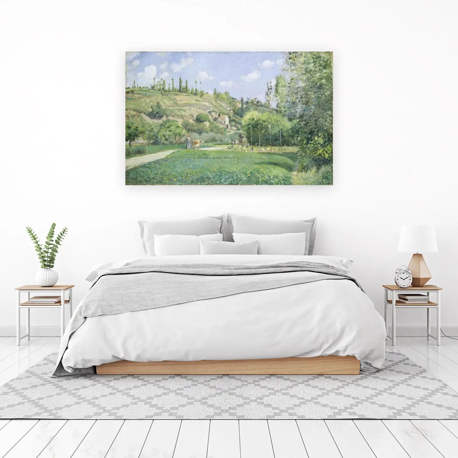 Impressionist Countryside Cow Wall Art