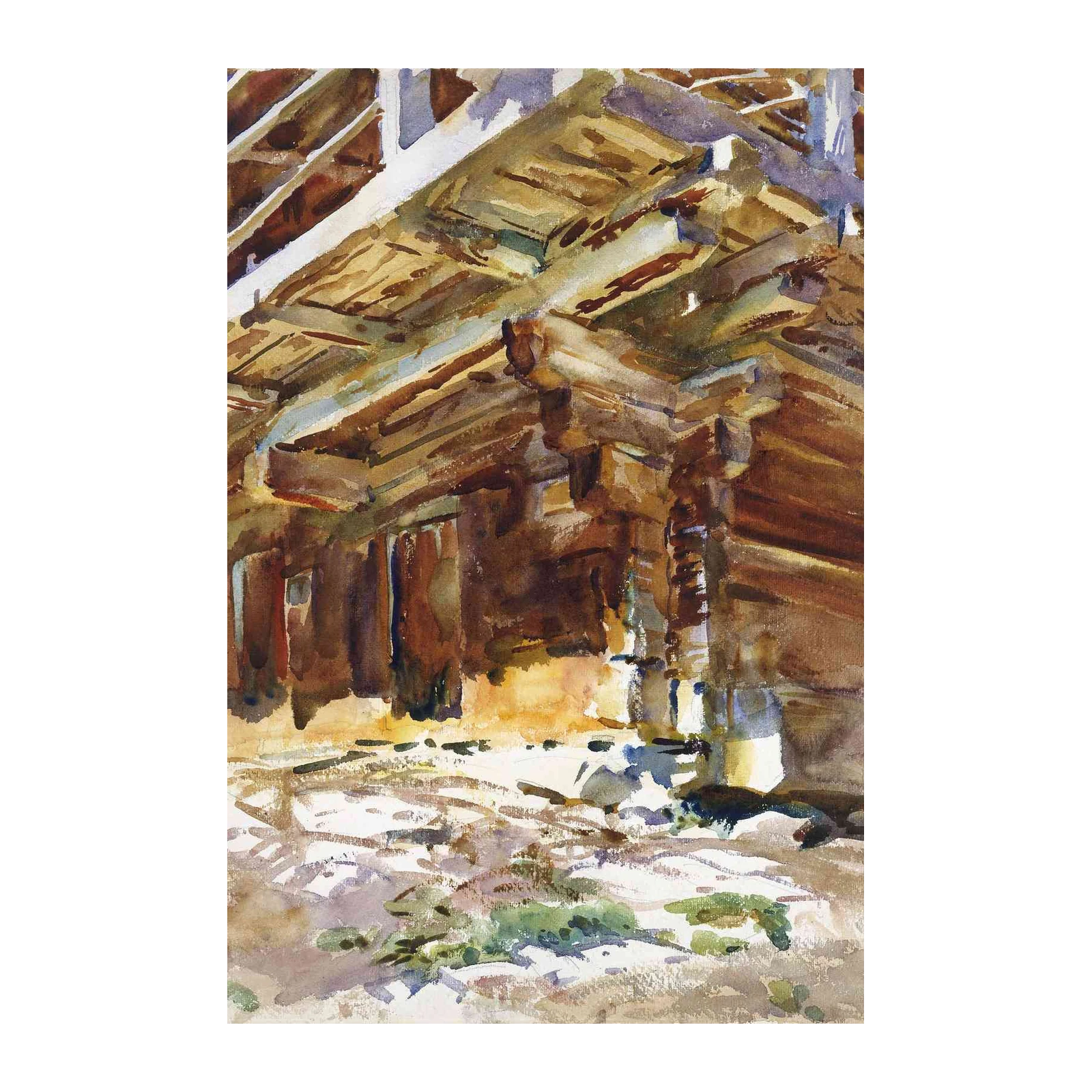 Rustic Timber Architectural Study Wall Art