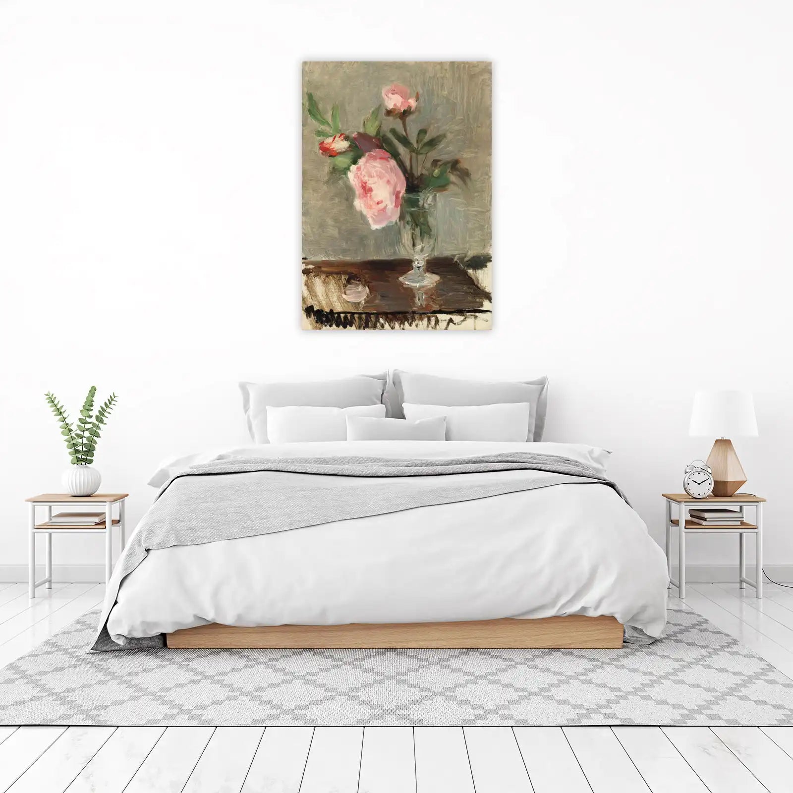 Pink Peonies Floral Still Life Wall Art