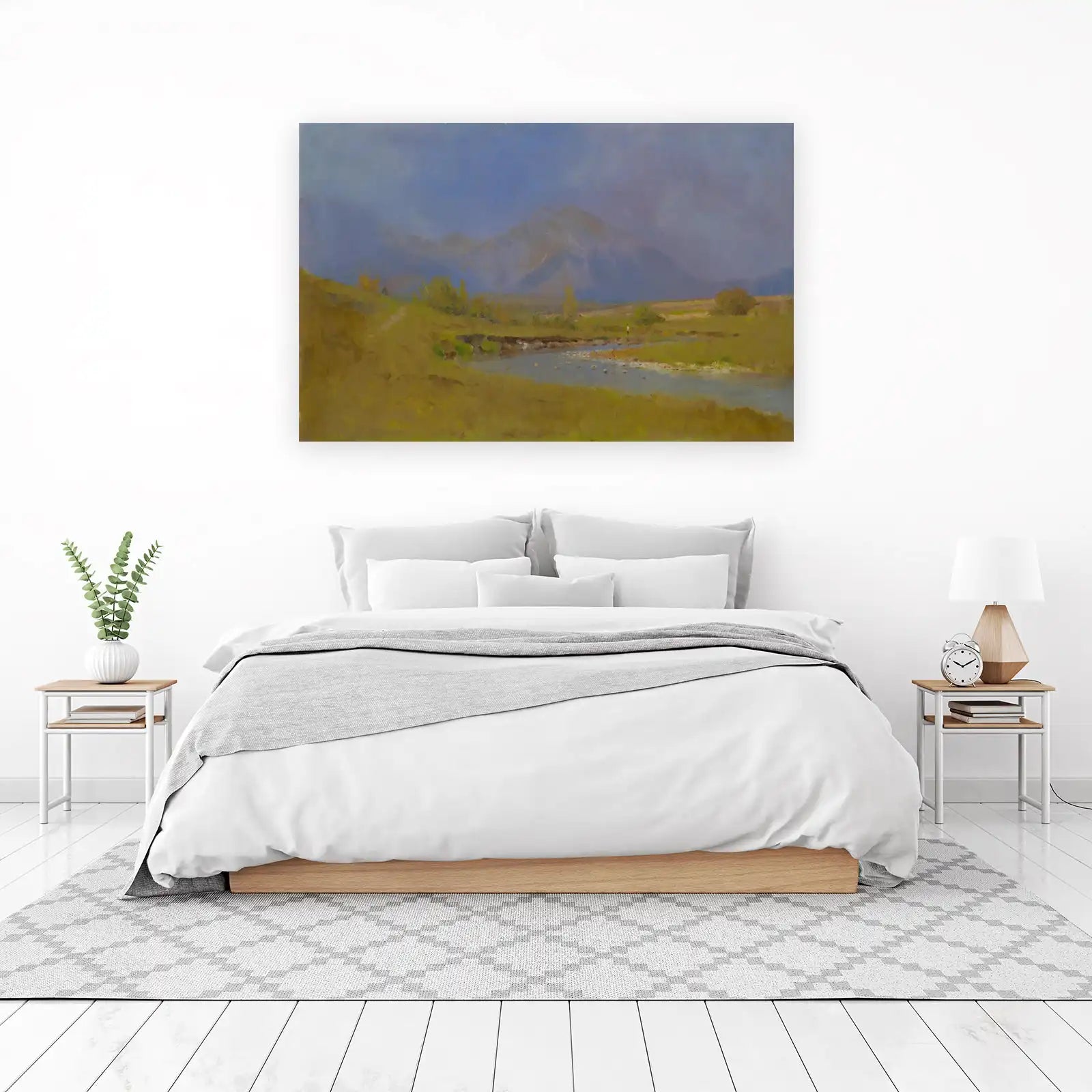 Misty Mountain Serenity Landscape Wall Art