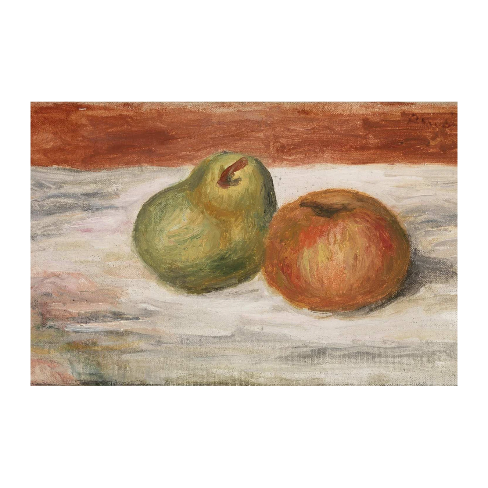 Rustic Still Life Apple & Pear Wall Art