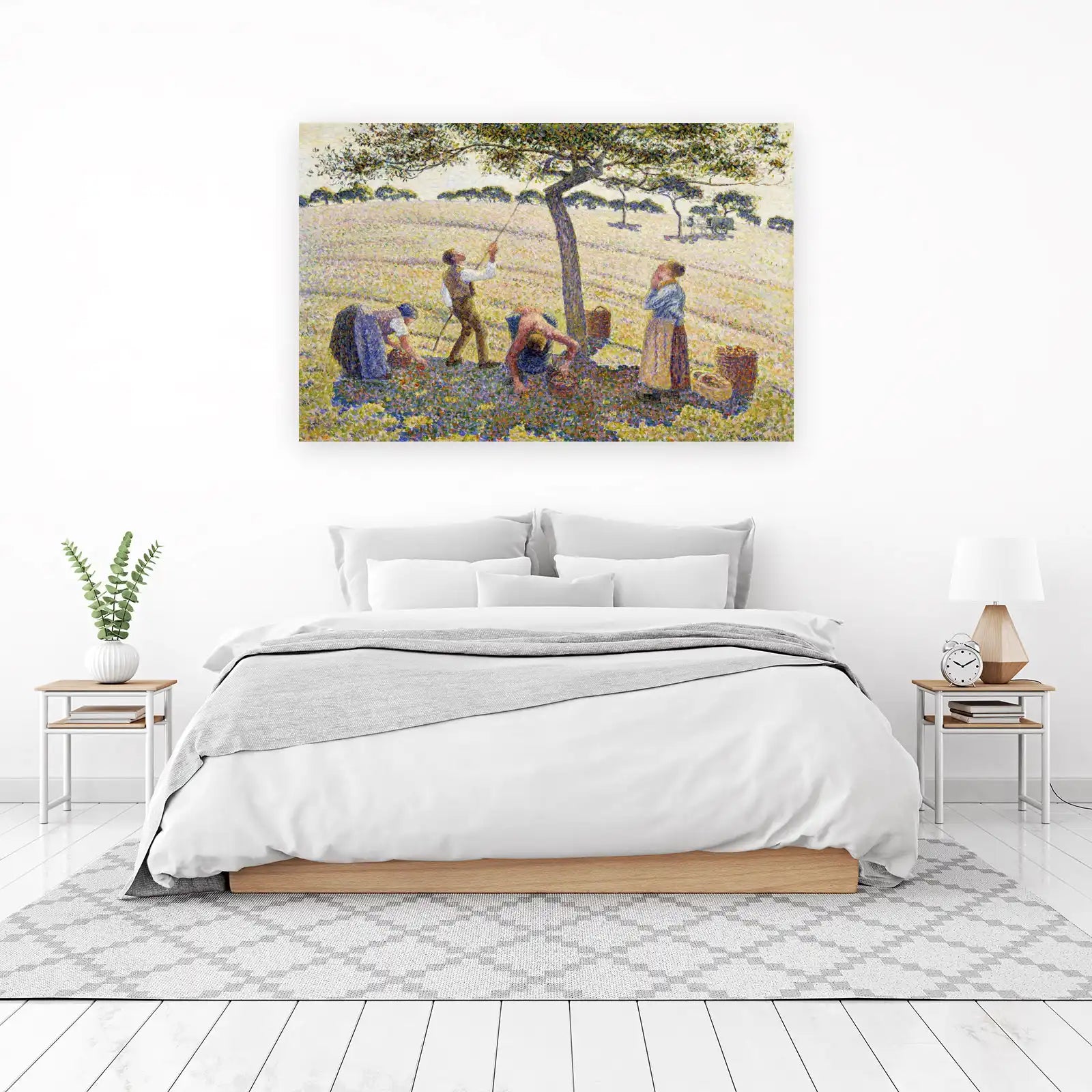 Pointillist Harvest Field Wall Art