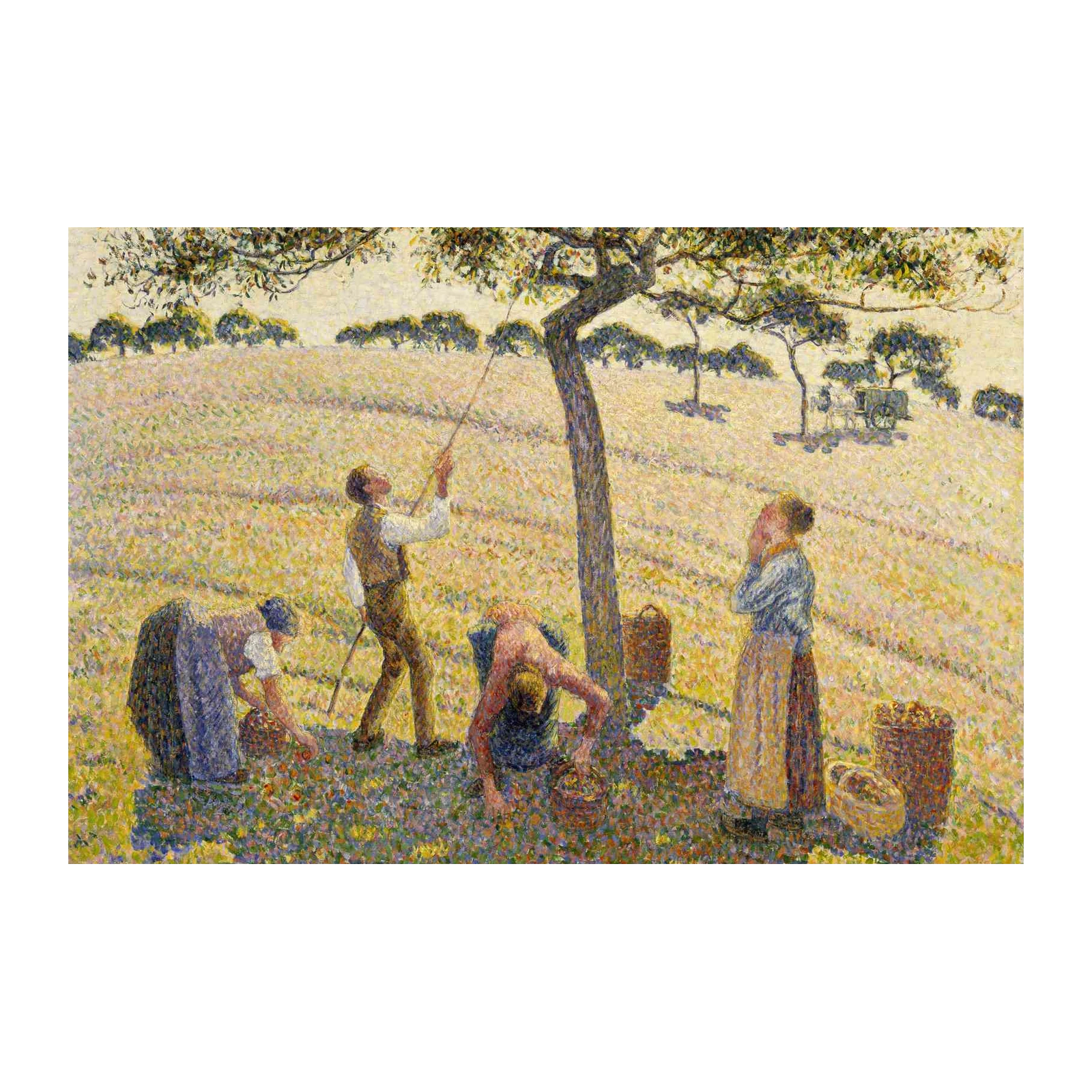 Neo-Impressionist Harvest Apple Picking Wall Art