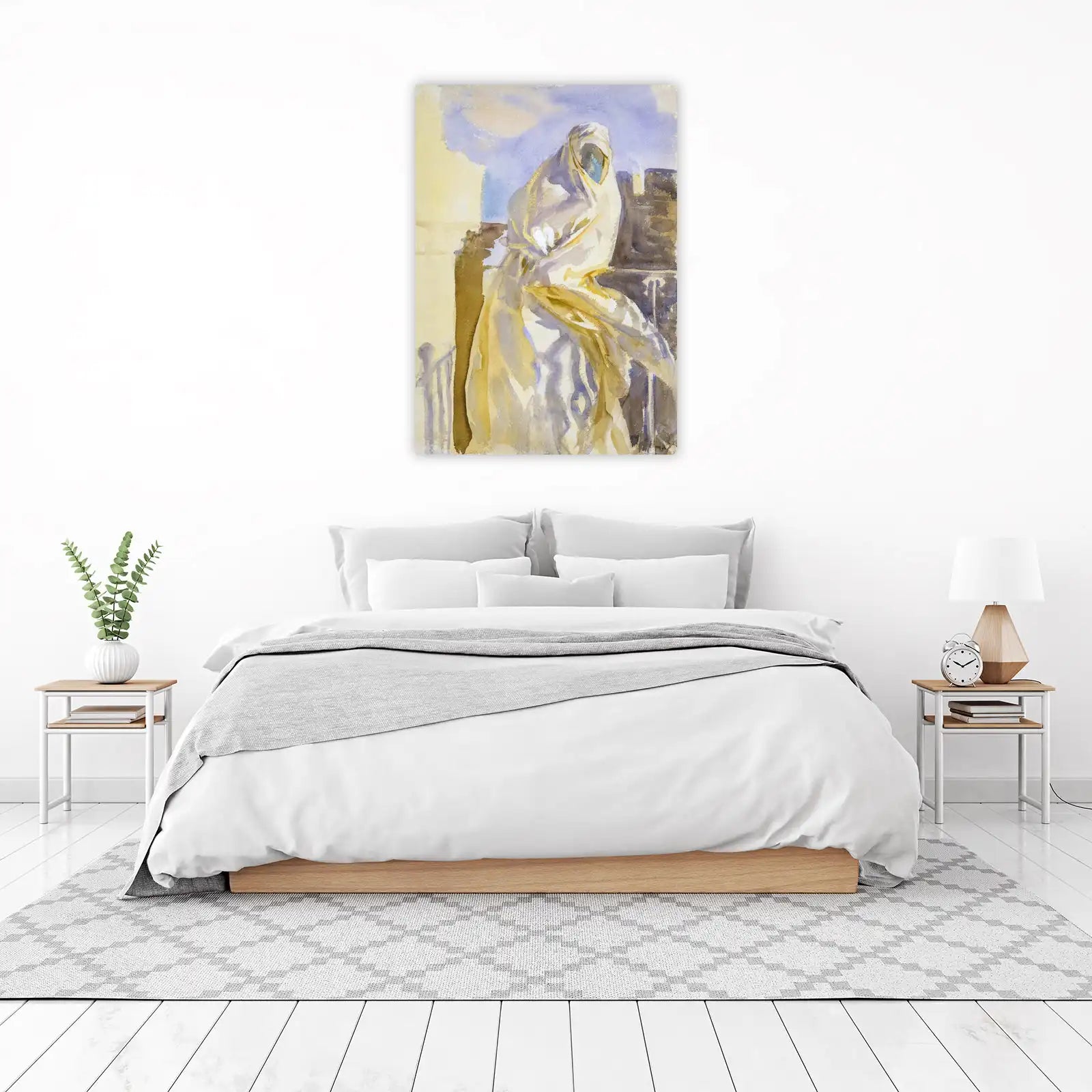 Enigmatic Figure Moroccan Scene Wall Art