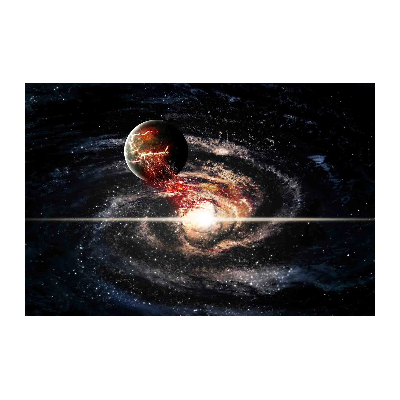 Cosmic Collision Galaxy Wall Art