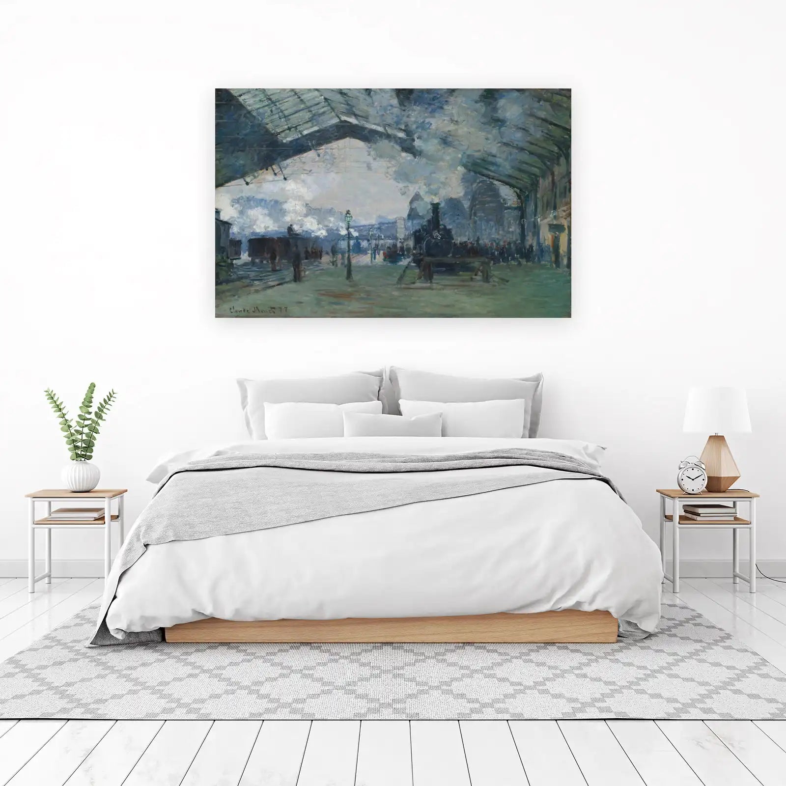 Monet Train Station Impressionist Wall Art