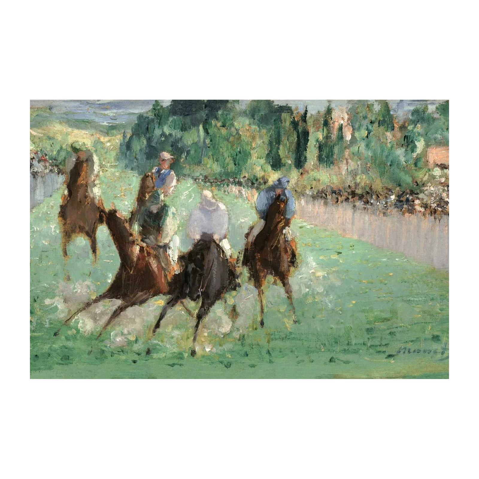 Impressionist Horse Race Wall Art
