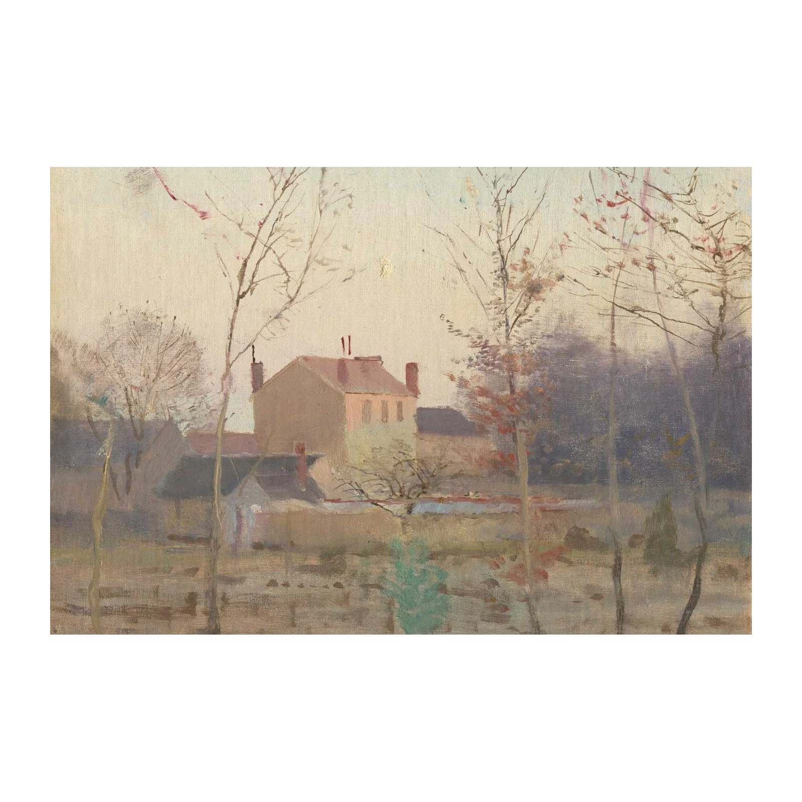 Serene Countryside House Wall Art