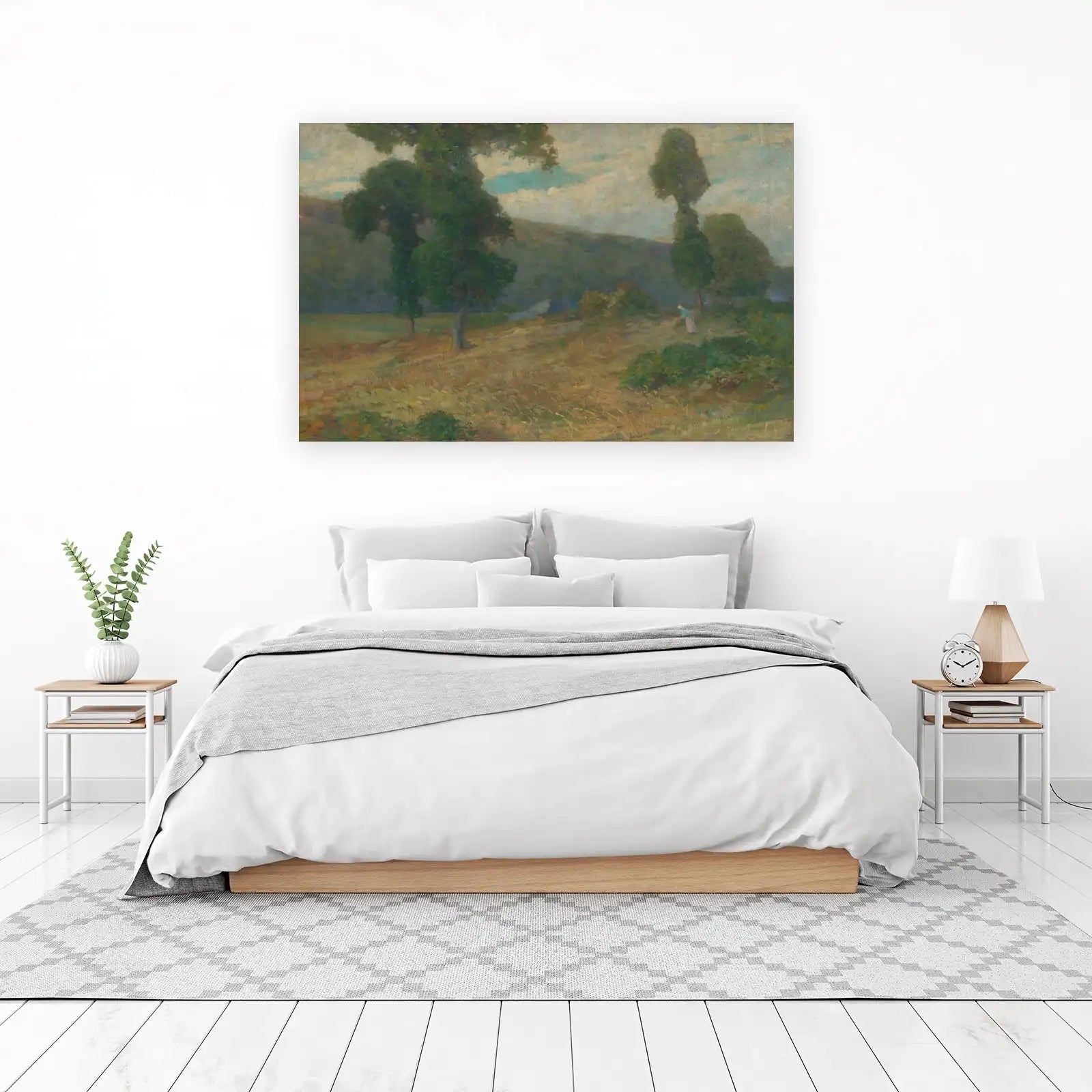 Serene Landscape with Figure Wall Art