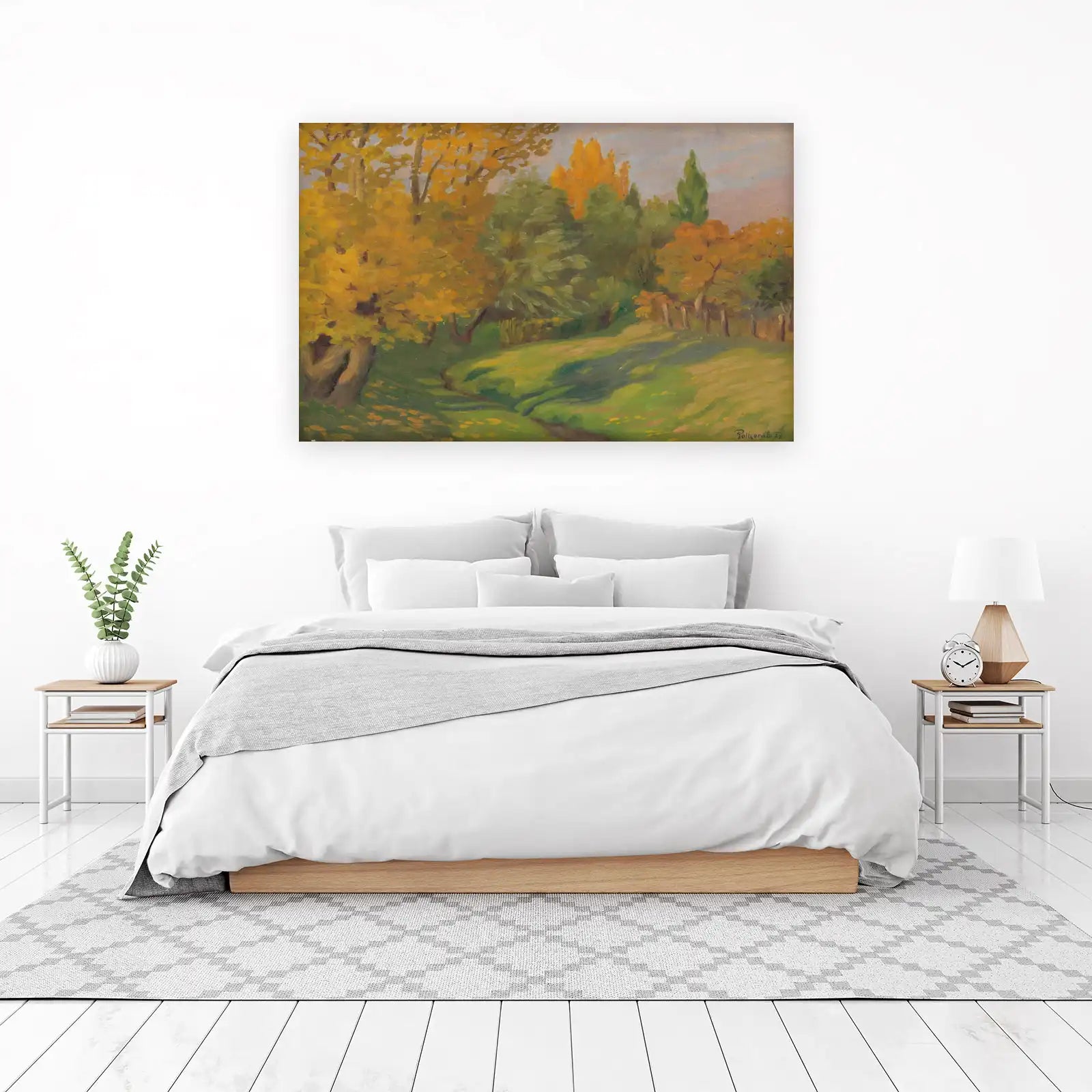 Golden Autumn Landscape Wall Art