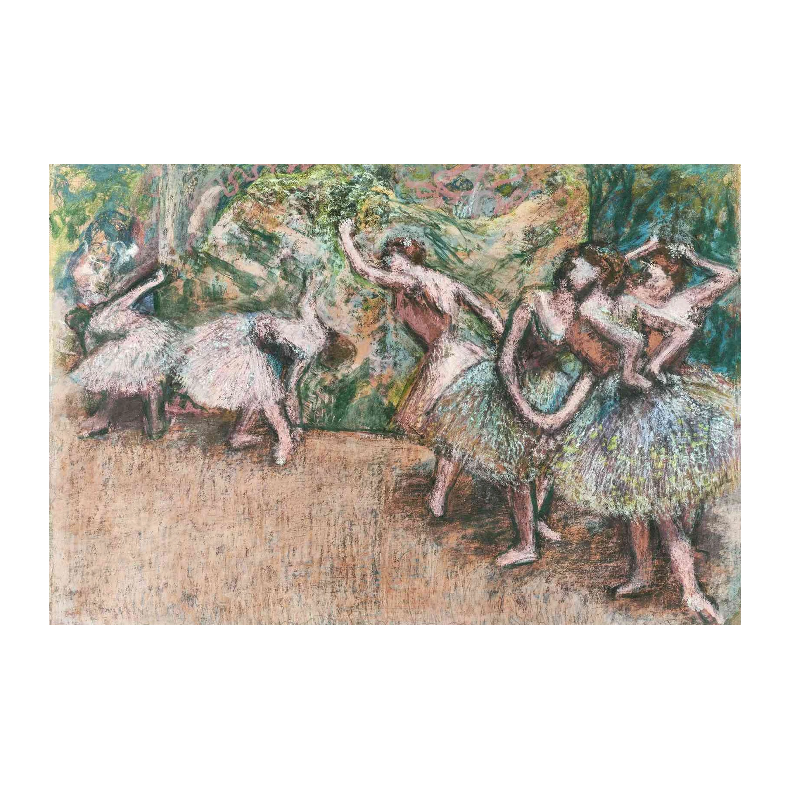 Dancers on Stage Impressionist Ballet Wall Art