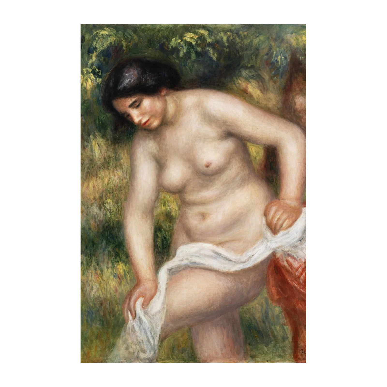 Impressionist Nude Woman Bathing Wall Art