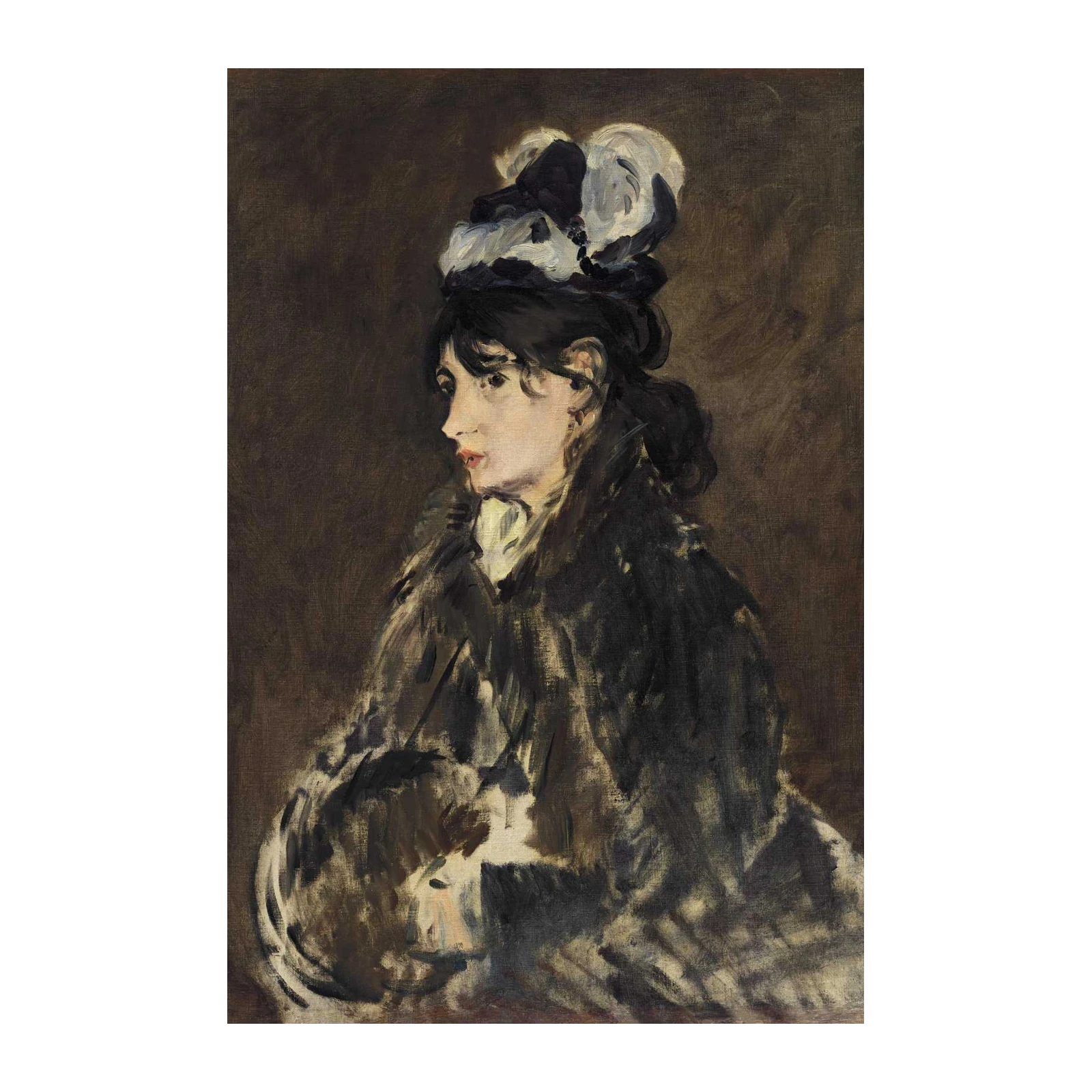 Elegant Woman Portrait Impressionist Wall Art