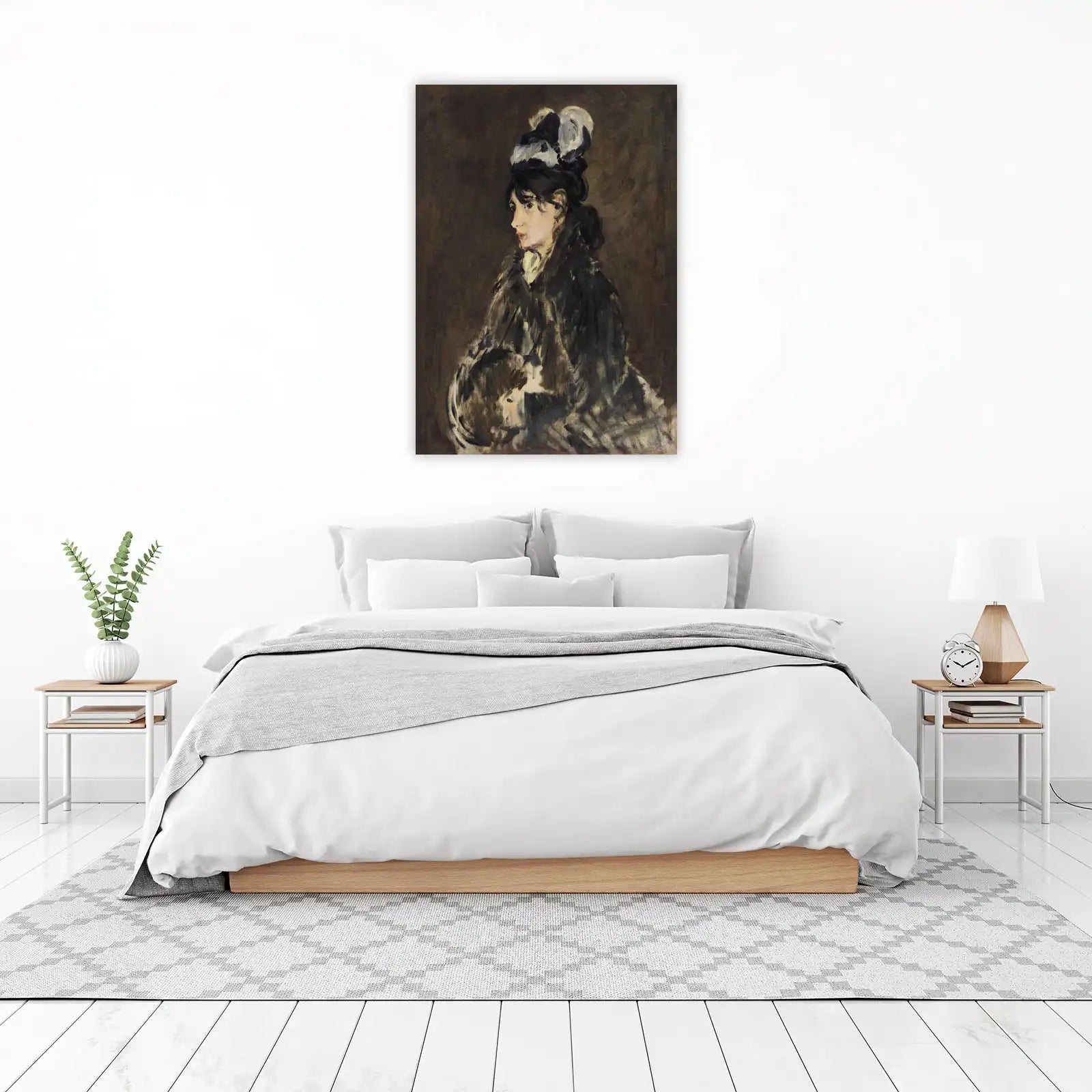 Elegant Woman Portrait Impressionist Wall Art