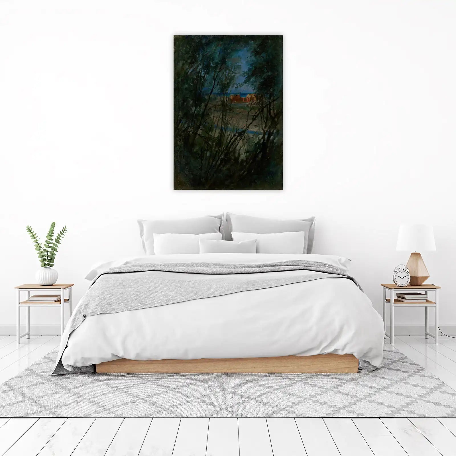 Dark Forest Landscape Coastal Ruins Wall Art