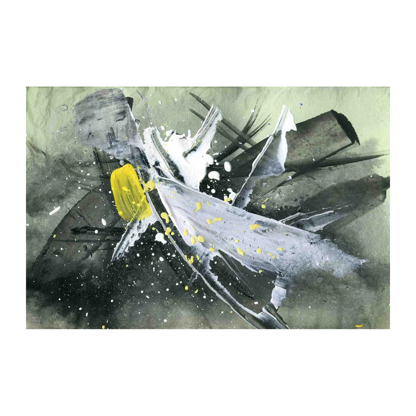 Abstract Burst Yellow Modern Wall Art
