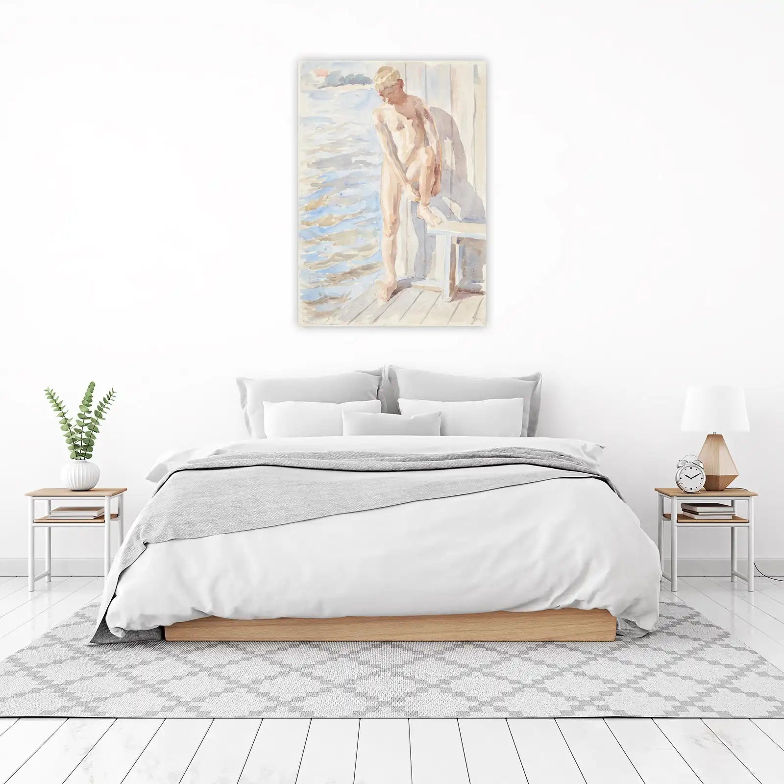 Serene Bather by Water Wall Art