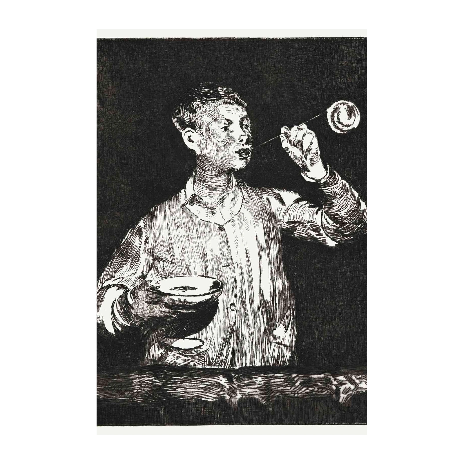 Vintage Boy Yo-Yo Black & White Wall Art