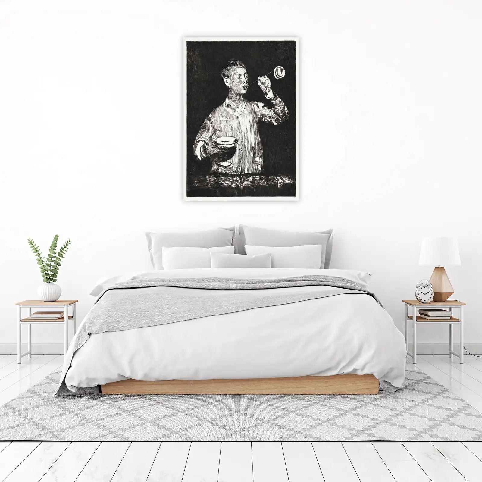 Vintage Boy Yo-Yo Black & White Wall Art