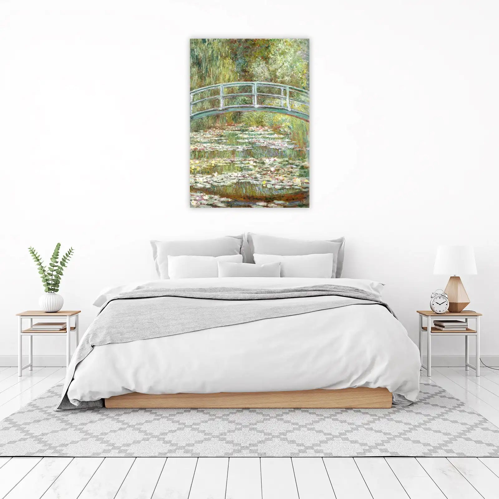 Monet's Japanese Bridge Wall Art - Serene Garden Art
