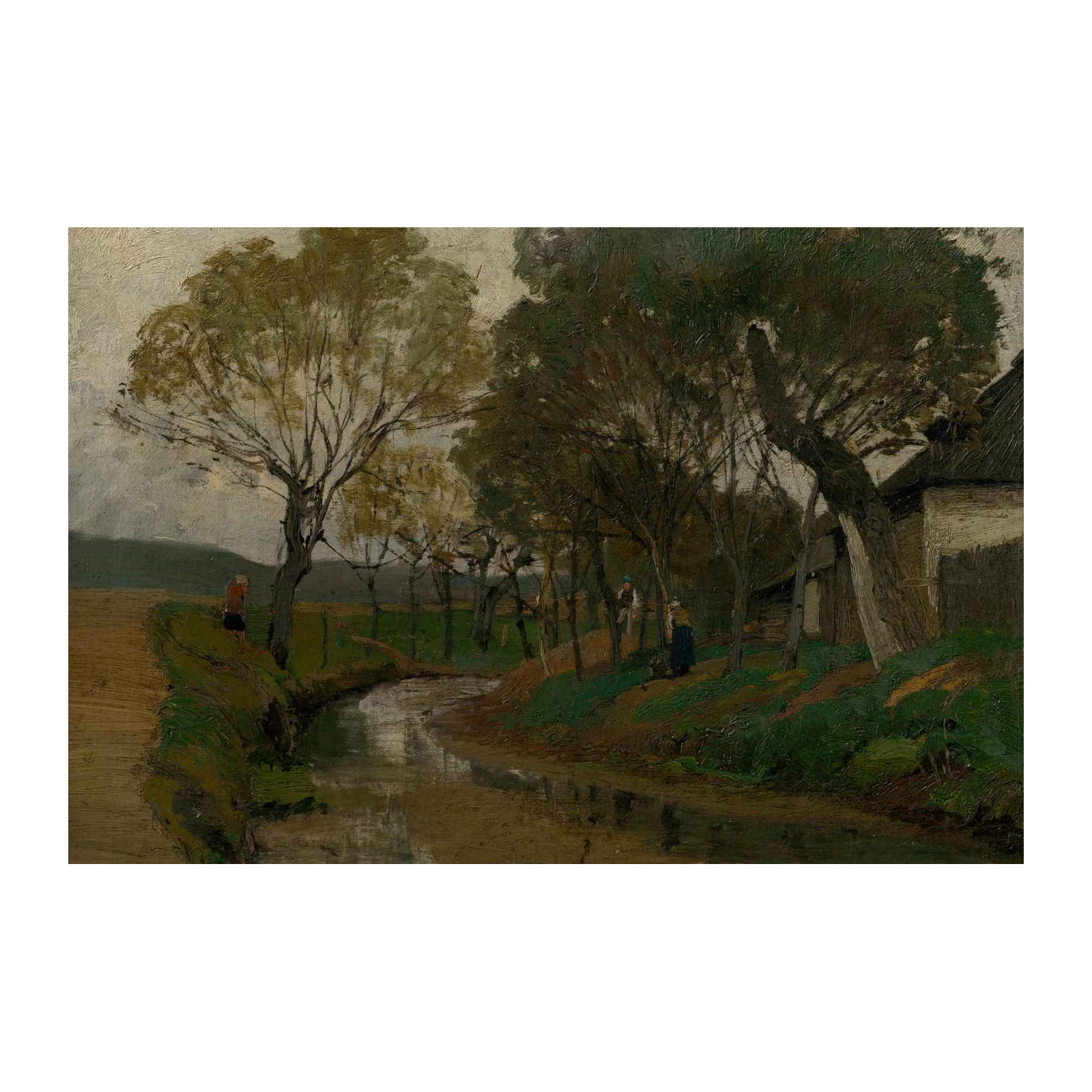 Riverside Countryside Landscape Wall Art
