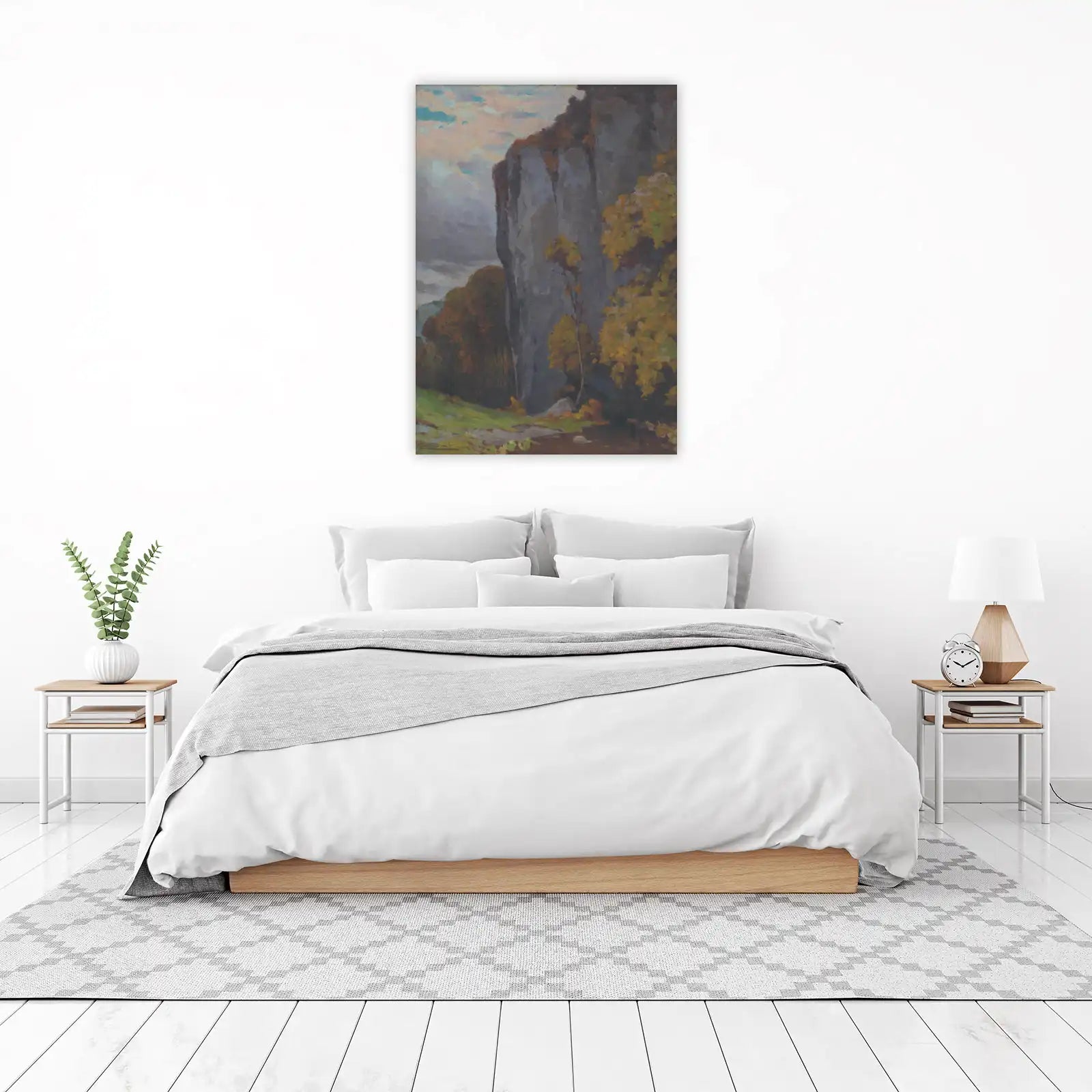 Majestic Cliffside Autumn Landscape Wall Art