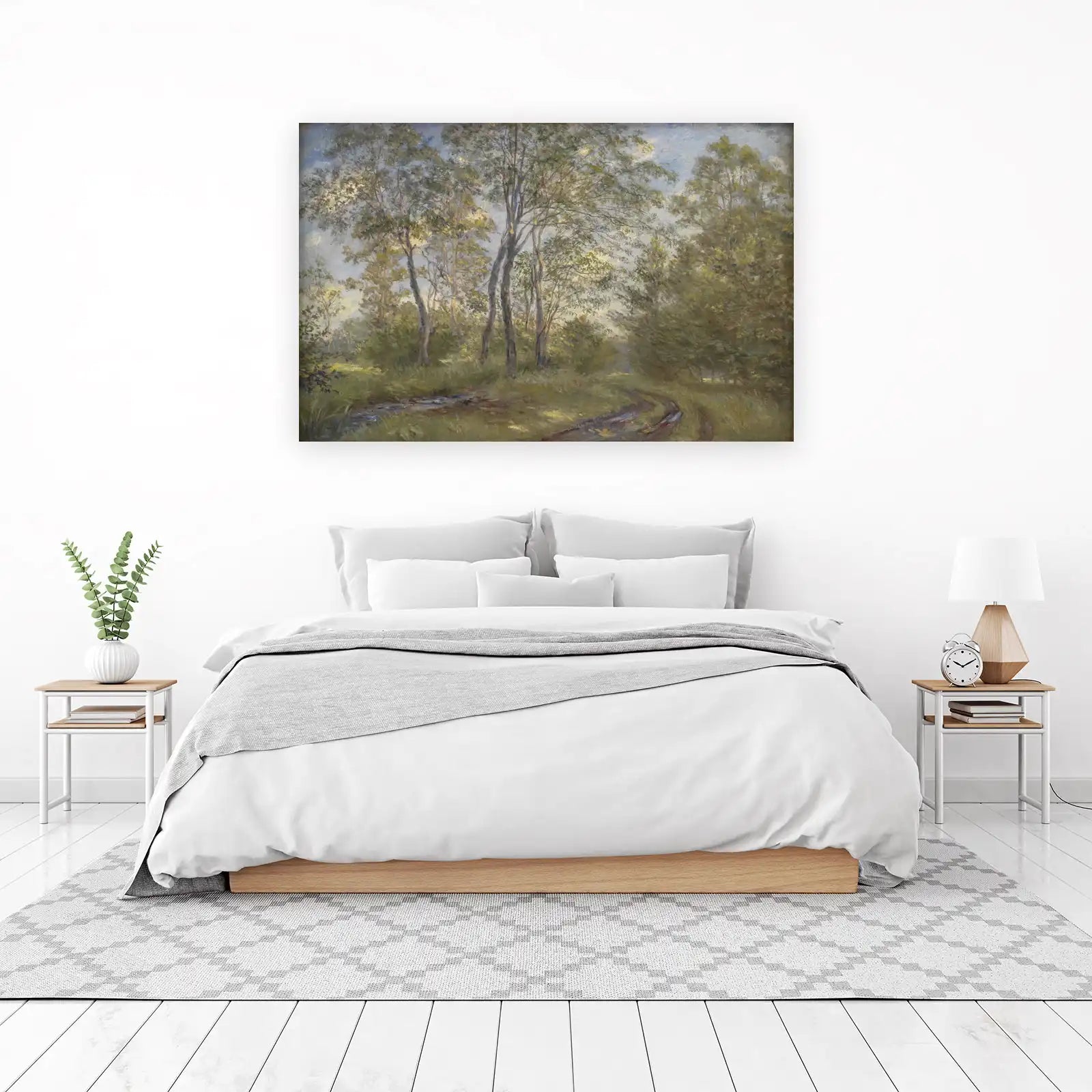 Serene Forest Path Impressionist Wall Art