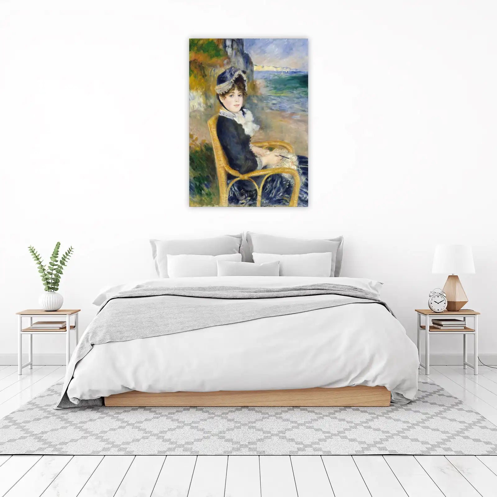Renoir's Serene Woman by the Sea Wall Art