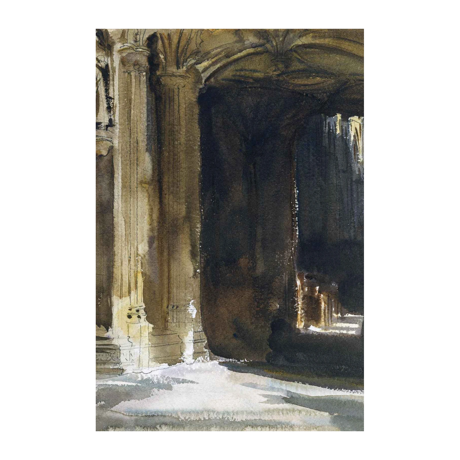 Architectural Archway Watercolor Wall Art