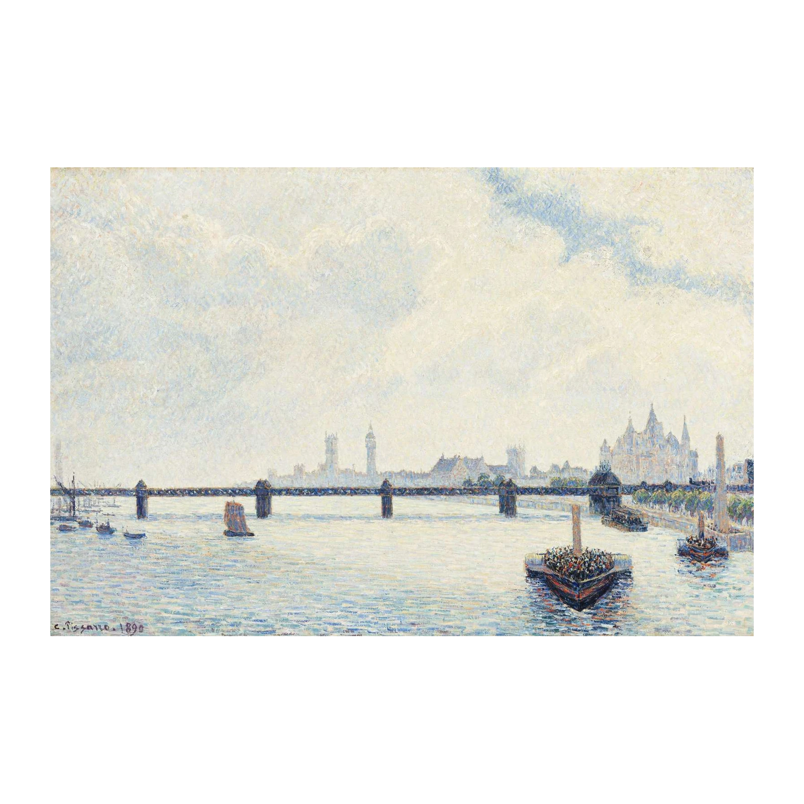 Impressionist London River Seine Wall Art