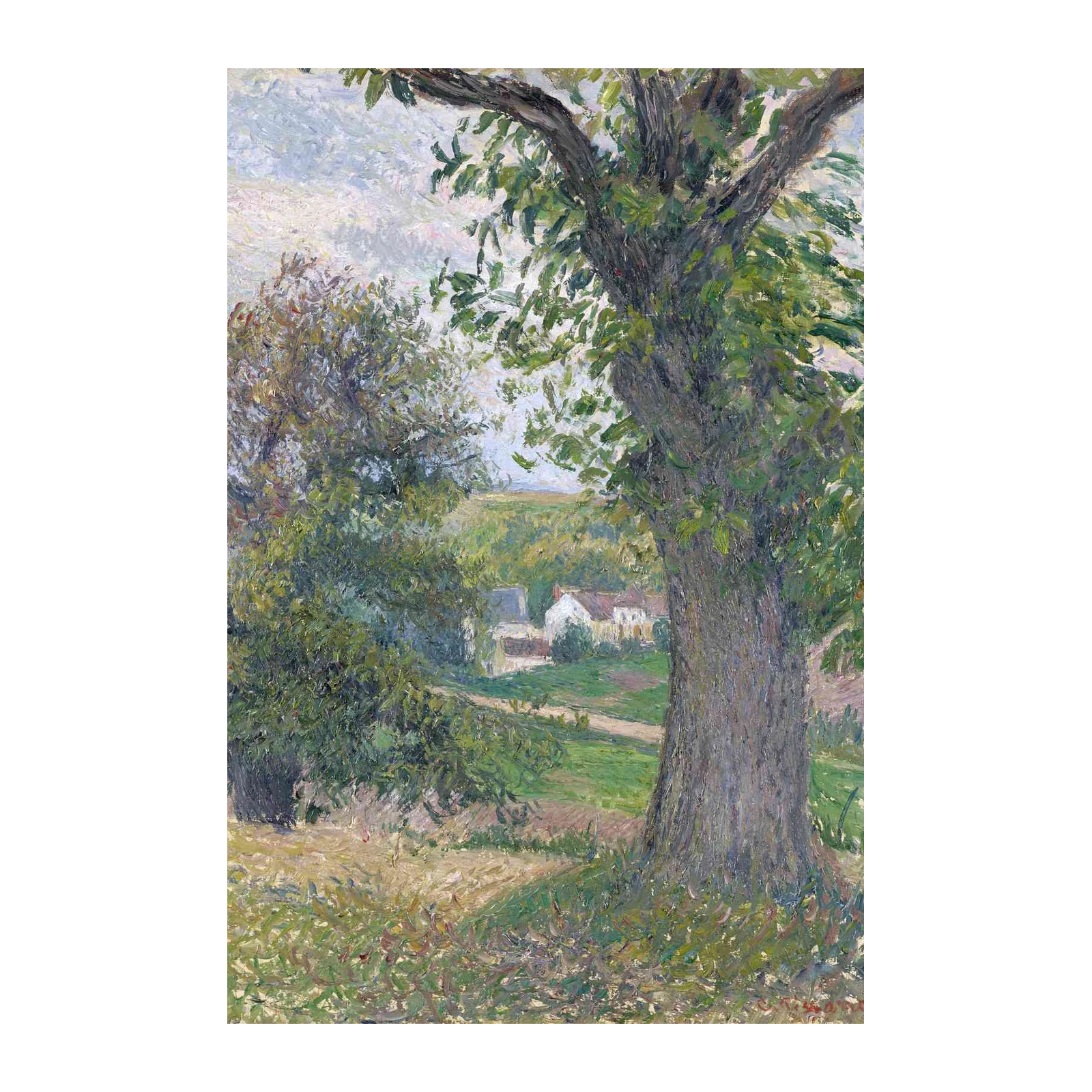 Impressionist Countryside Tree Wall Art