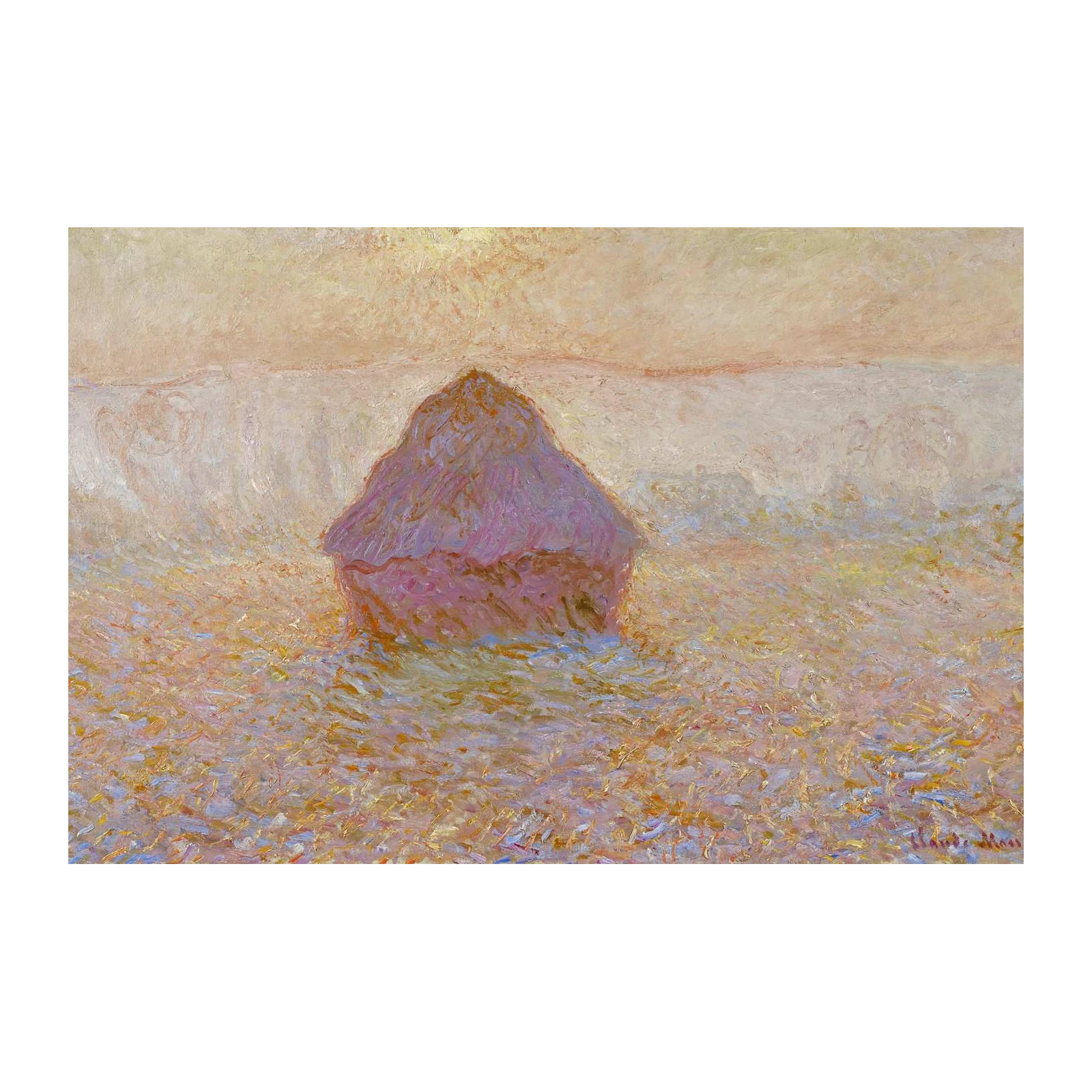 Impressionist Haystack Morning Light Wall Art