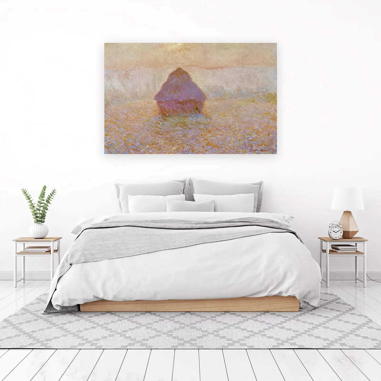 Impressionist Haystack Morning Light Wall Art