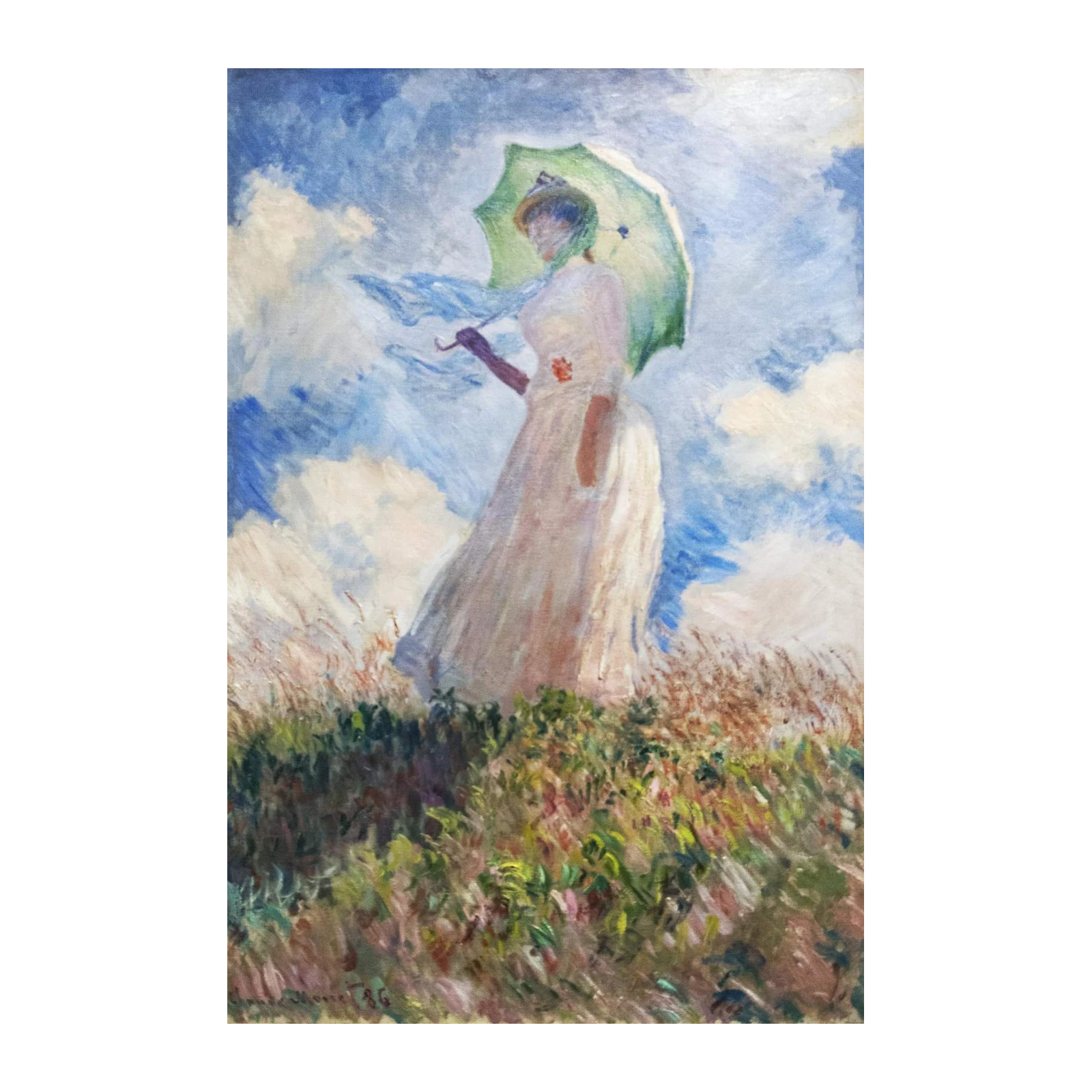 Woman with Umbrella Monet Wall Art