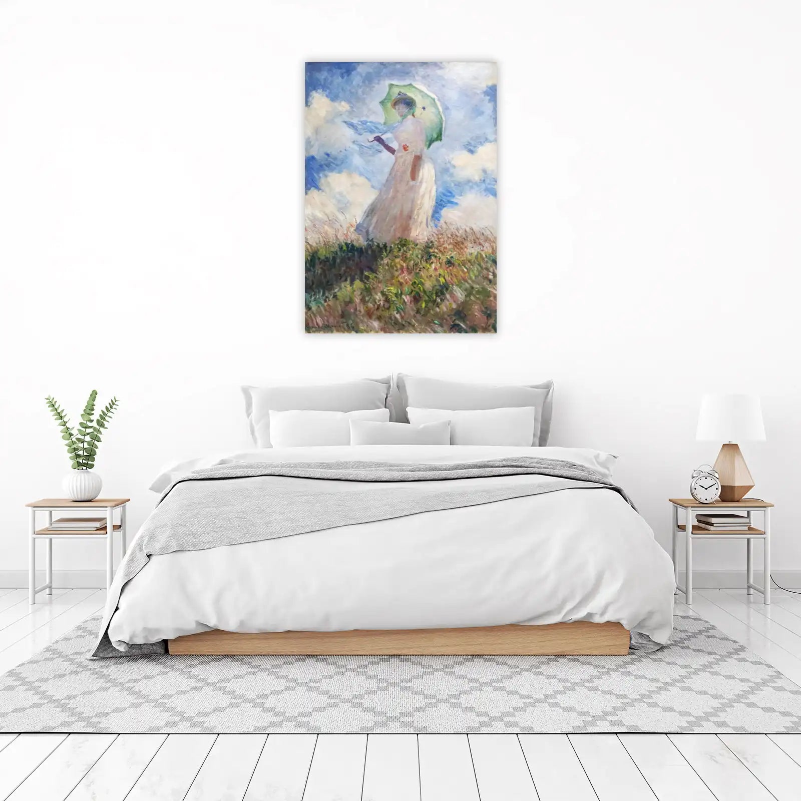 Woman with Umbrella Monet Wall Art