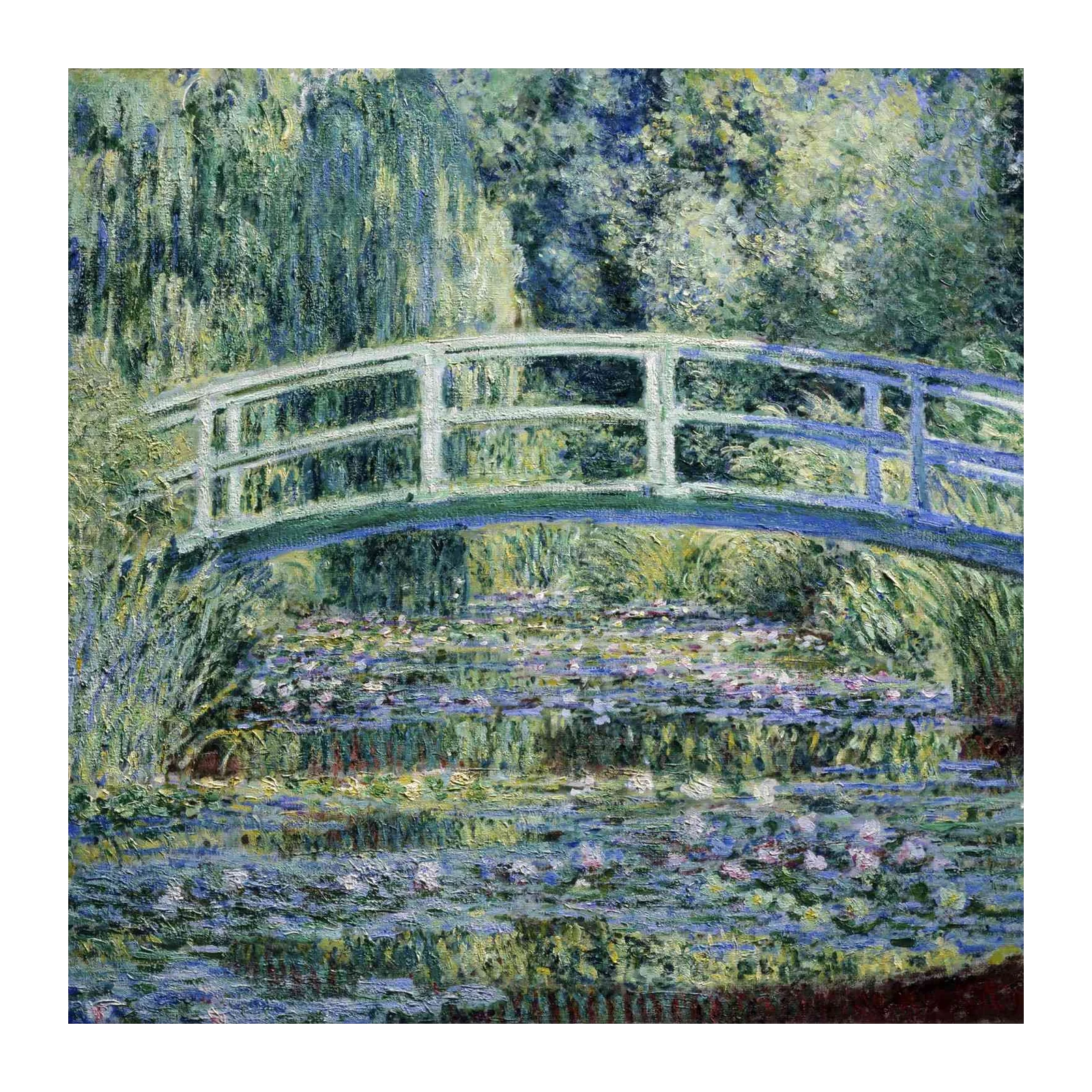 Monet's Water Lilies Bridge Wall Art