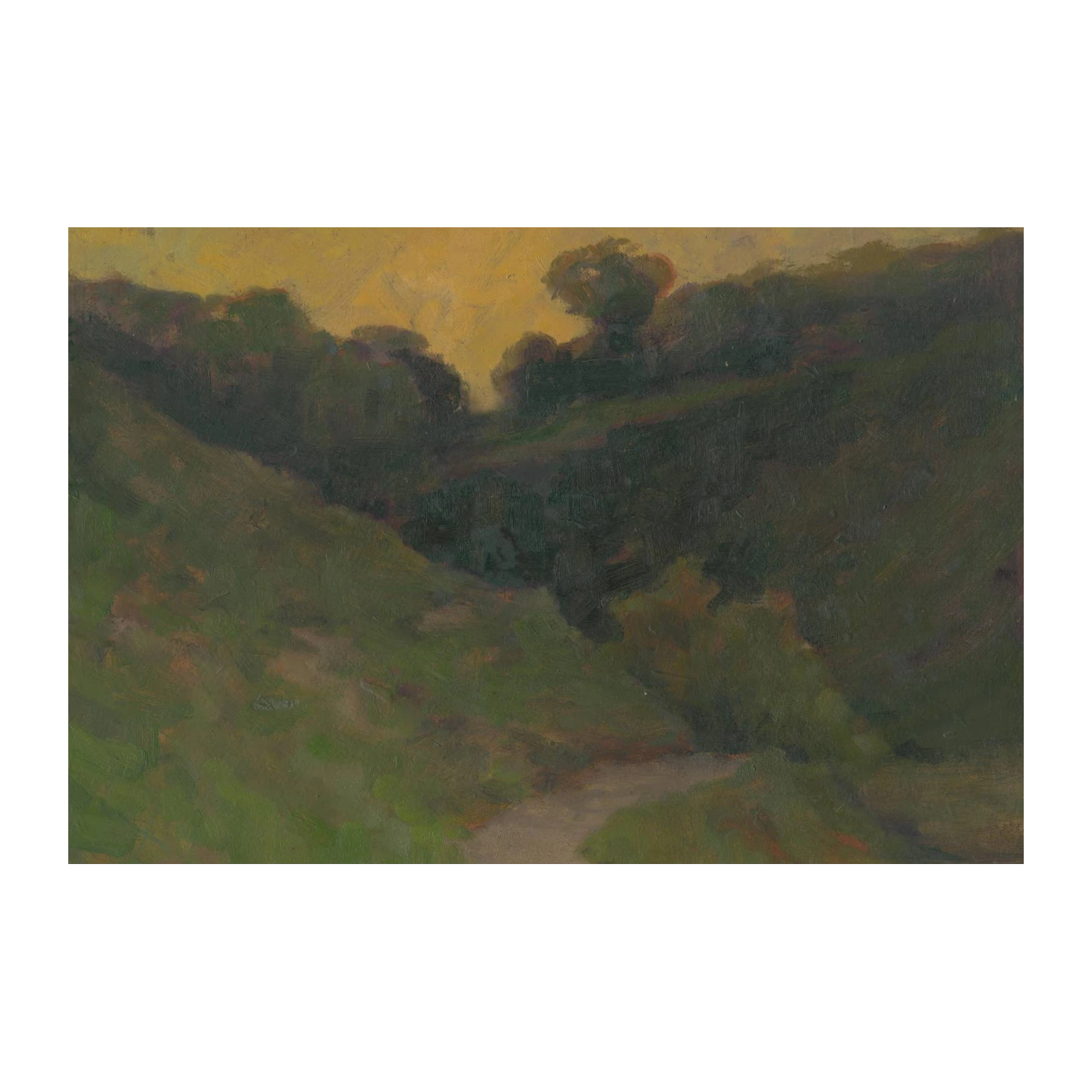 Golden Hour Landscape Path Wall Art