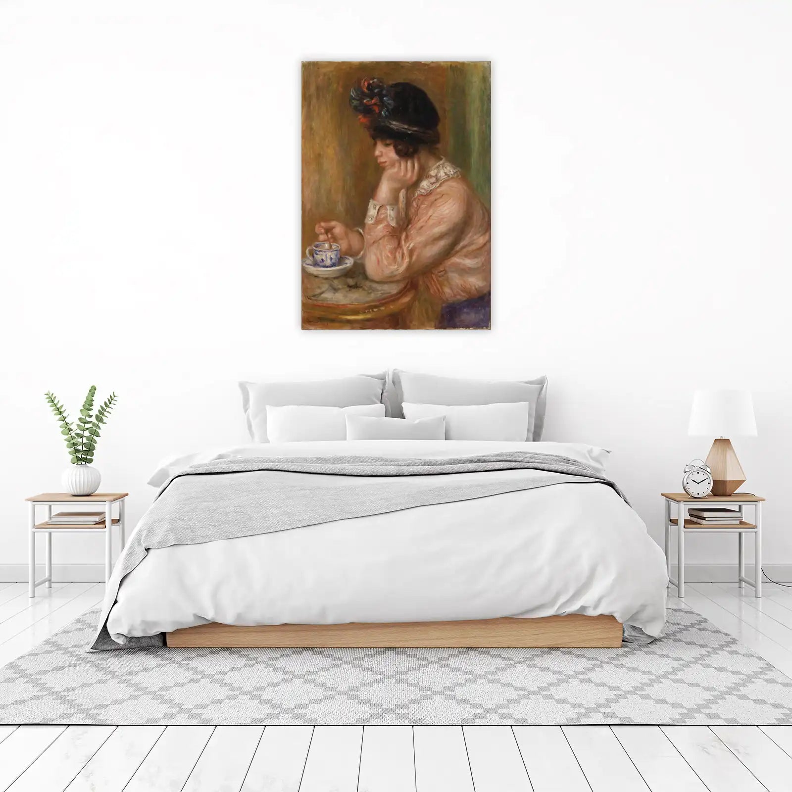 Renoir Woman with Hat & Coffee Cup Wall Art