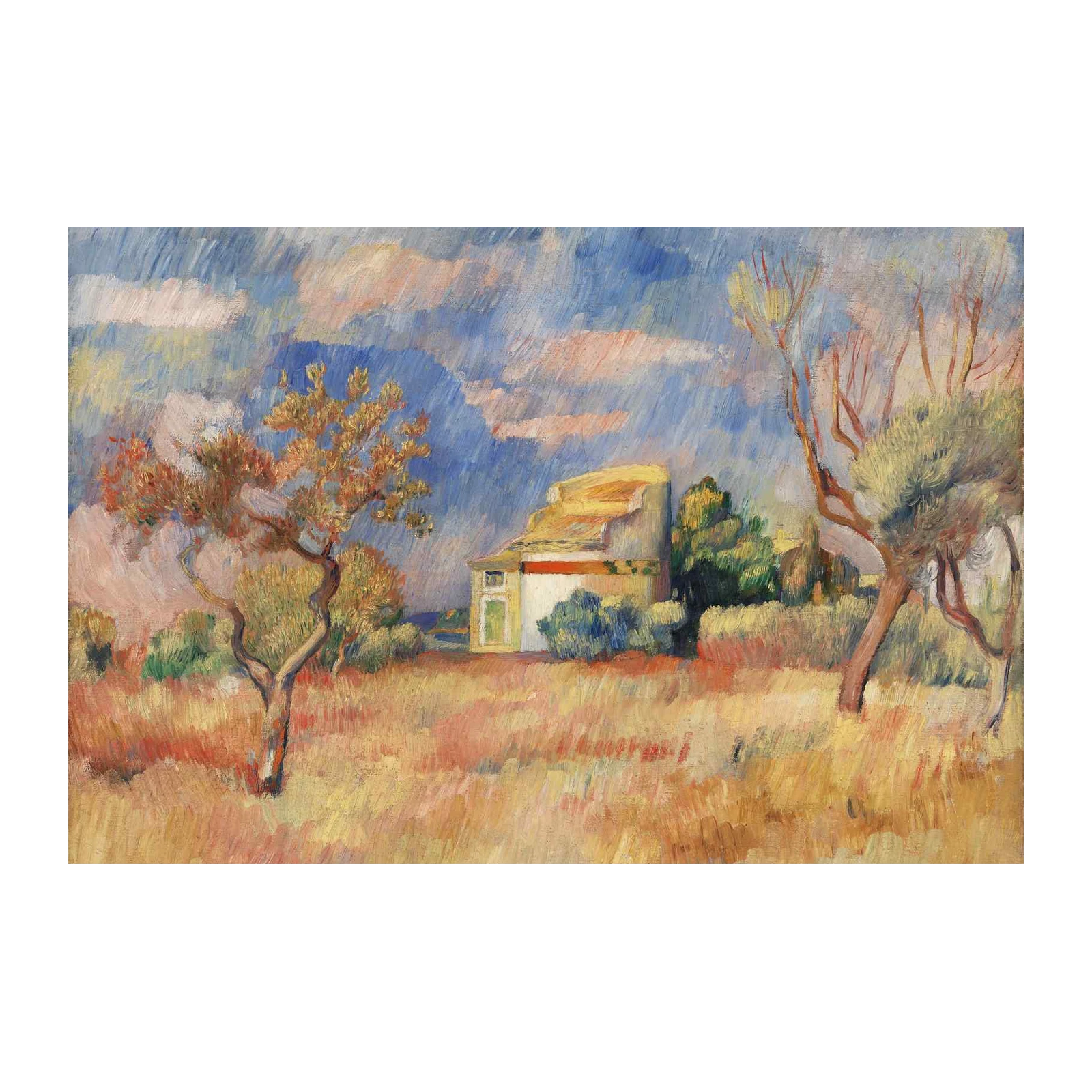Impressionist Countryside House Wall Art