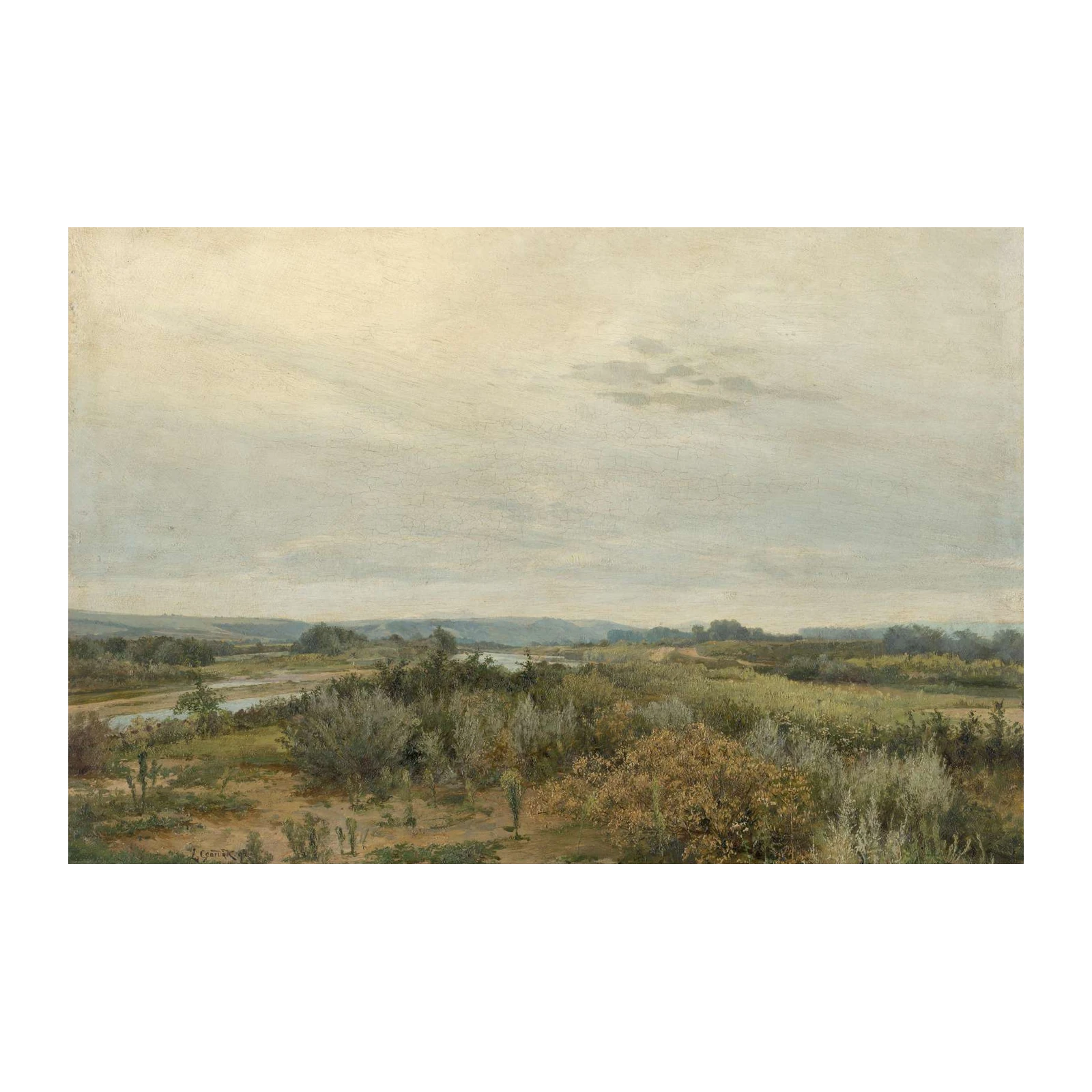 Tranquil River Landscape Oil Painting Wall Art
