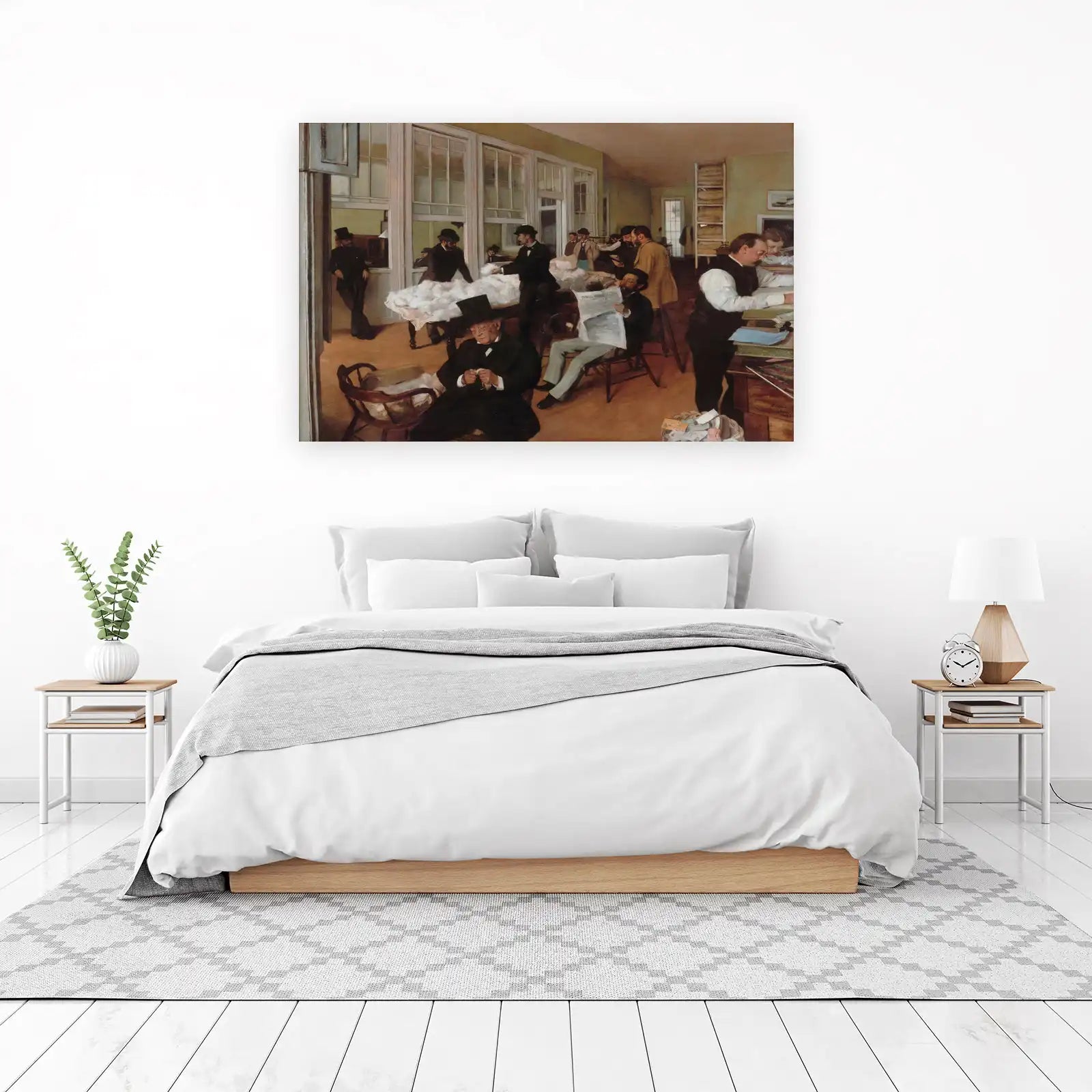 Impressionist Office Scene Wall Art - Vintage Art