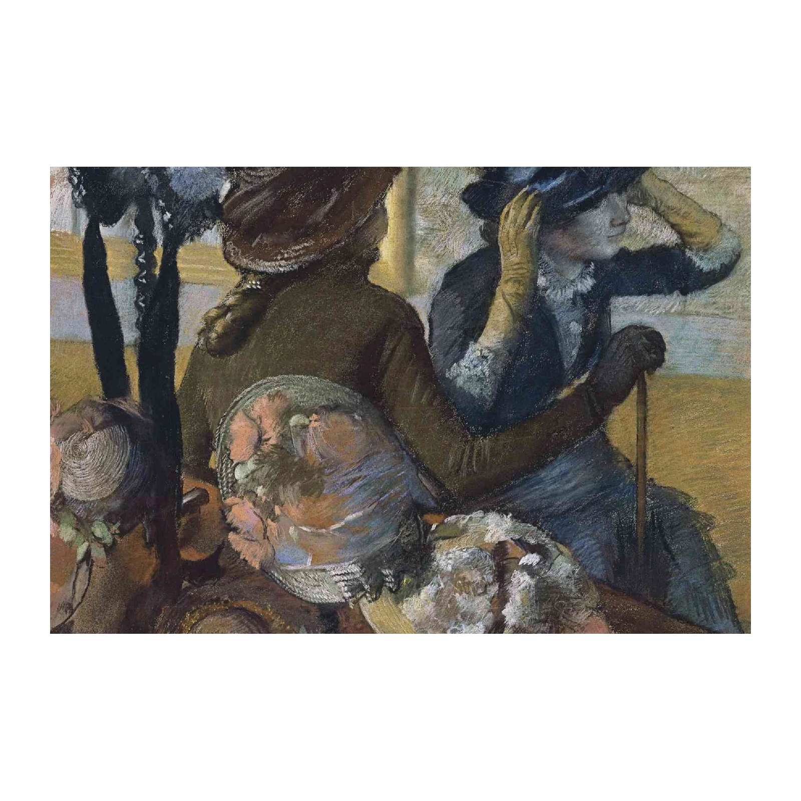 Elegant Victorian Women Hat Shop Wall Art