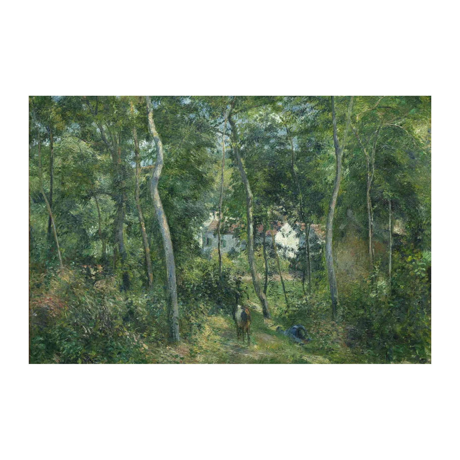 Impressionist Forest Path Horse Wall Art