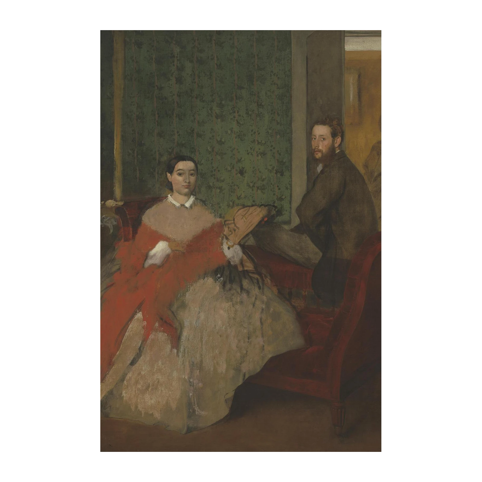 Elegant Couple Portrait Wall Art